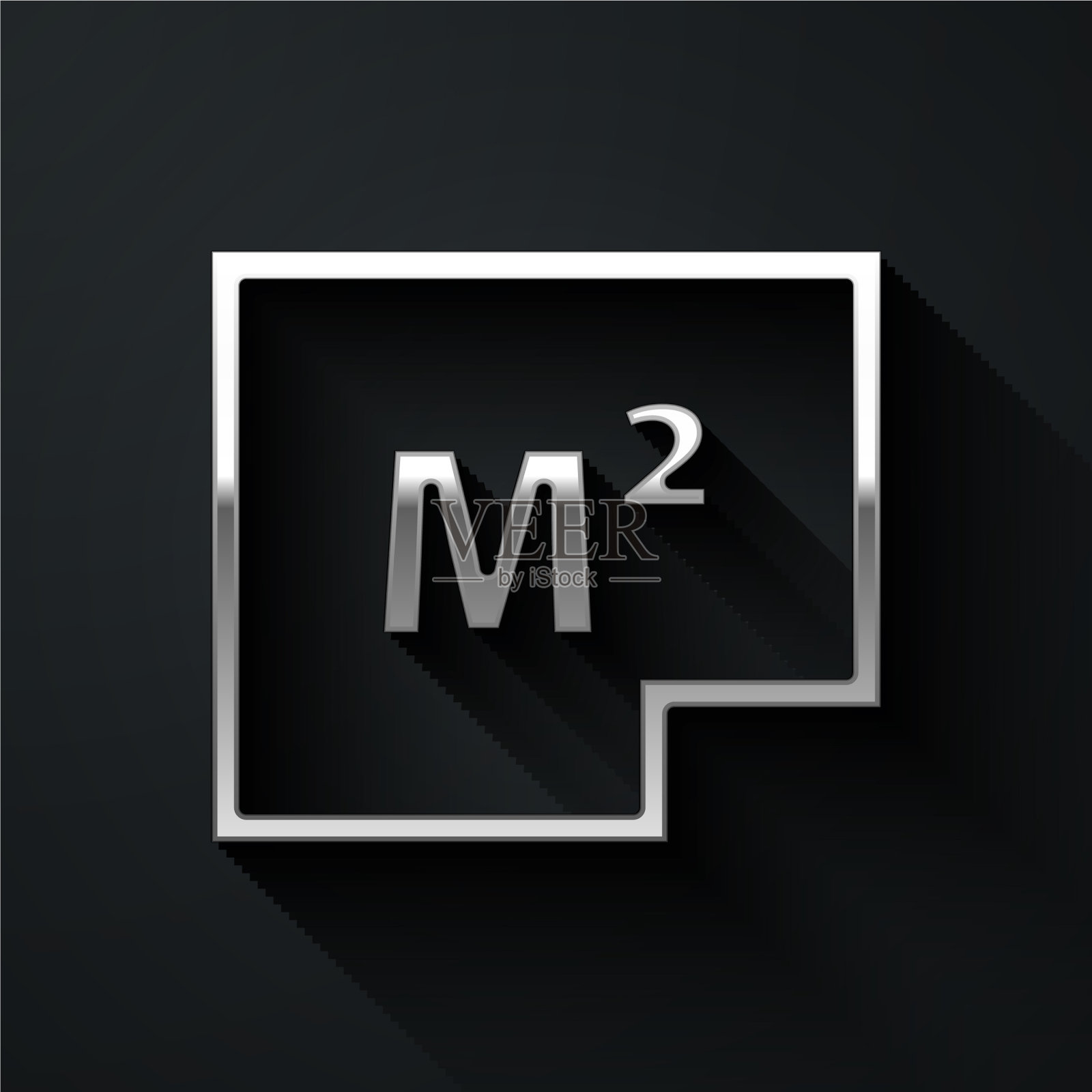 银色房屋计划图标孤立在黑色插画图片素材