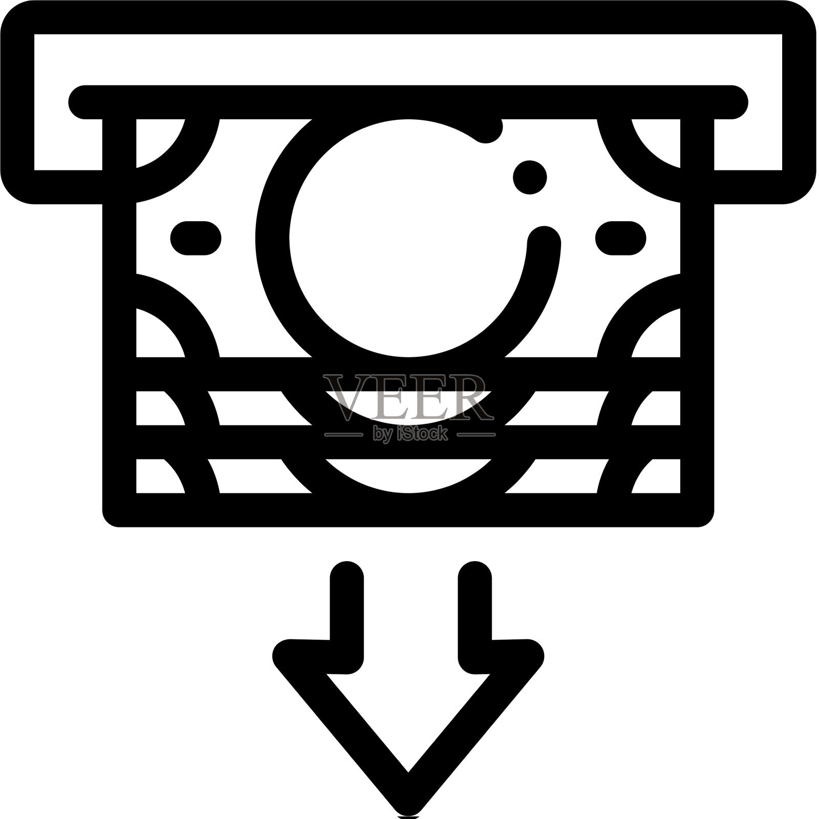 从ATM取款图标轮廓图标素材