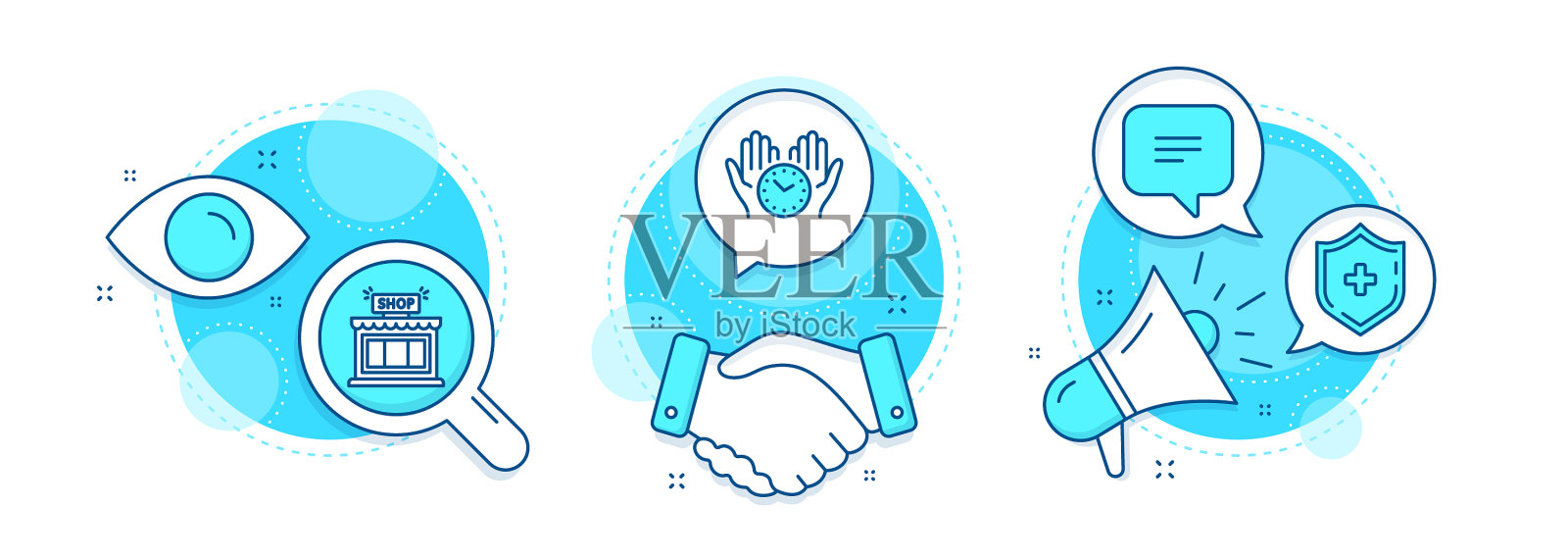 短信商店和安全时间图标设置图标素材
