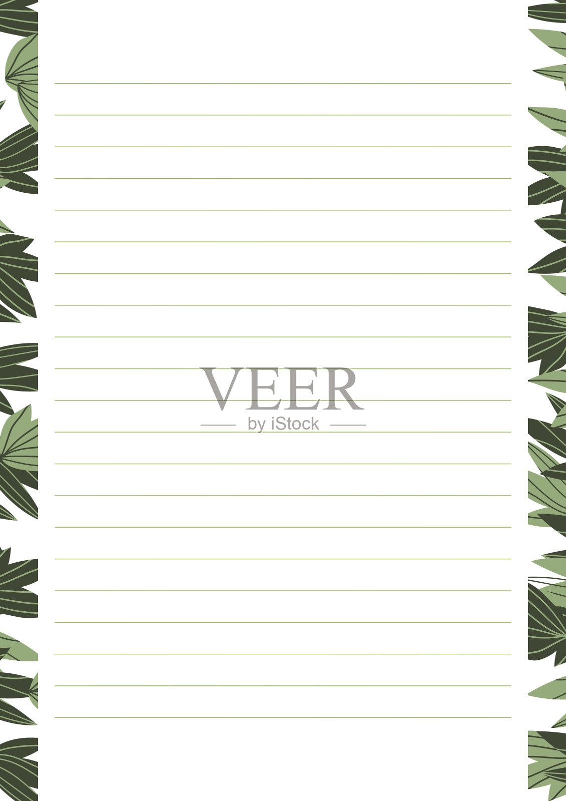 方格纸。抽象条纹背景与颜色水平线。以花卉为背景的打印纸注。最佳A4尺寸。几何图案的学校,抄写本,笔记本,日记,笔记,书籍。插画图片素材