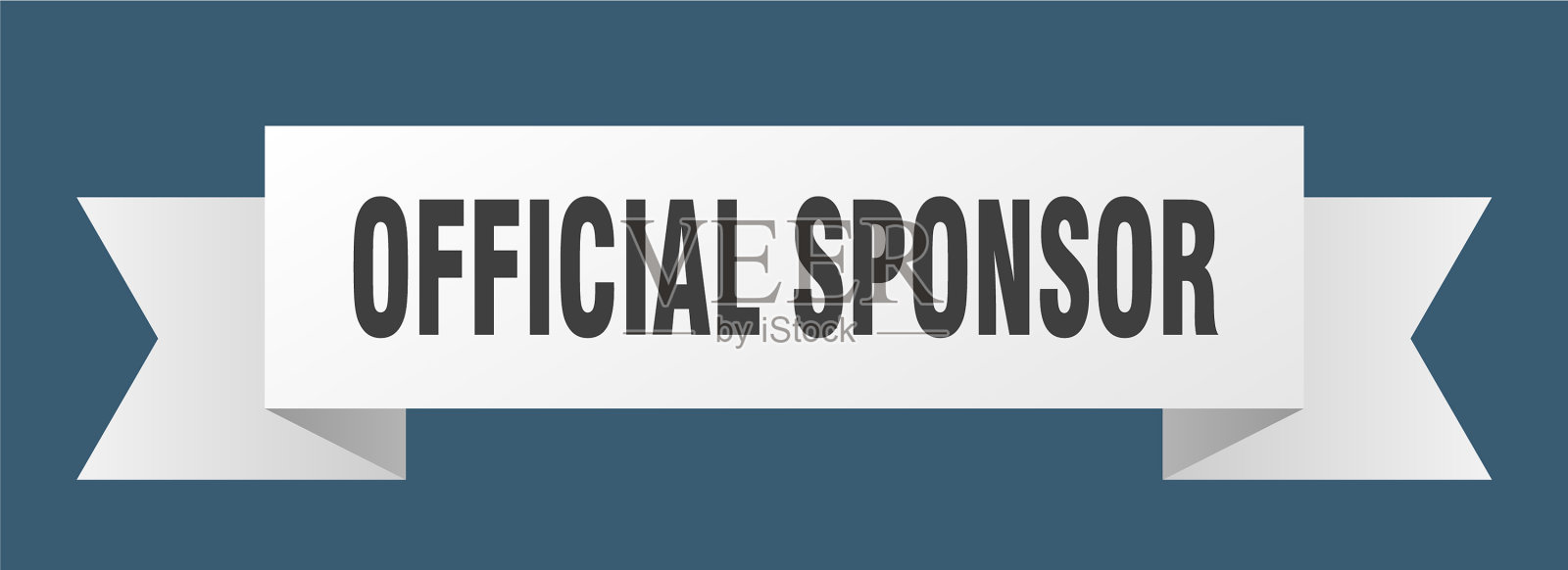 官方赞助商丝带官方赞助商孤立插画图片素材