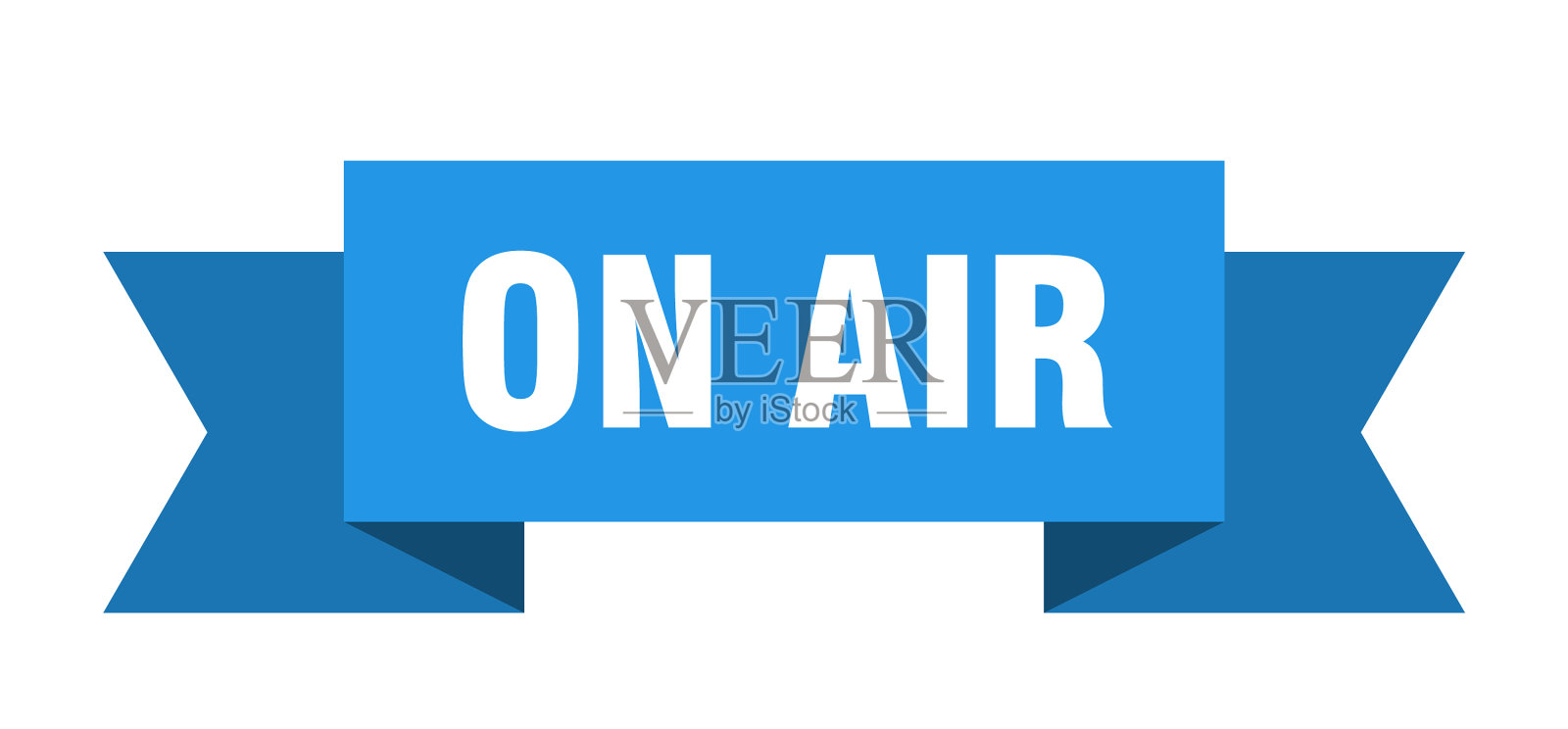 在空气上的丝带在空气上孤立的带标志在空气上插画图片素材