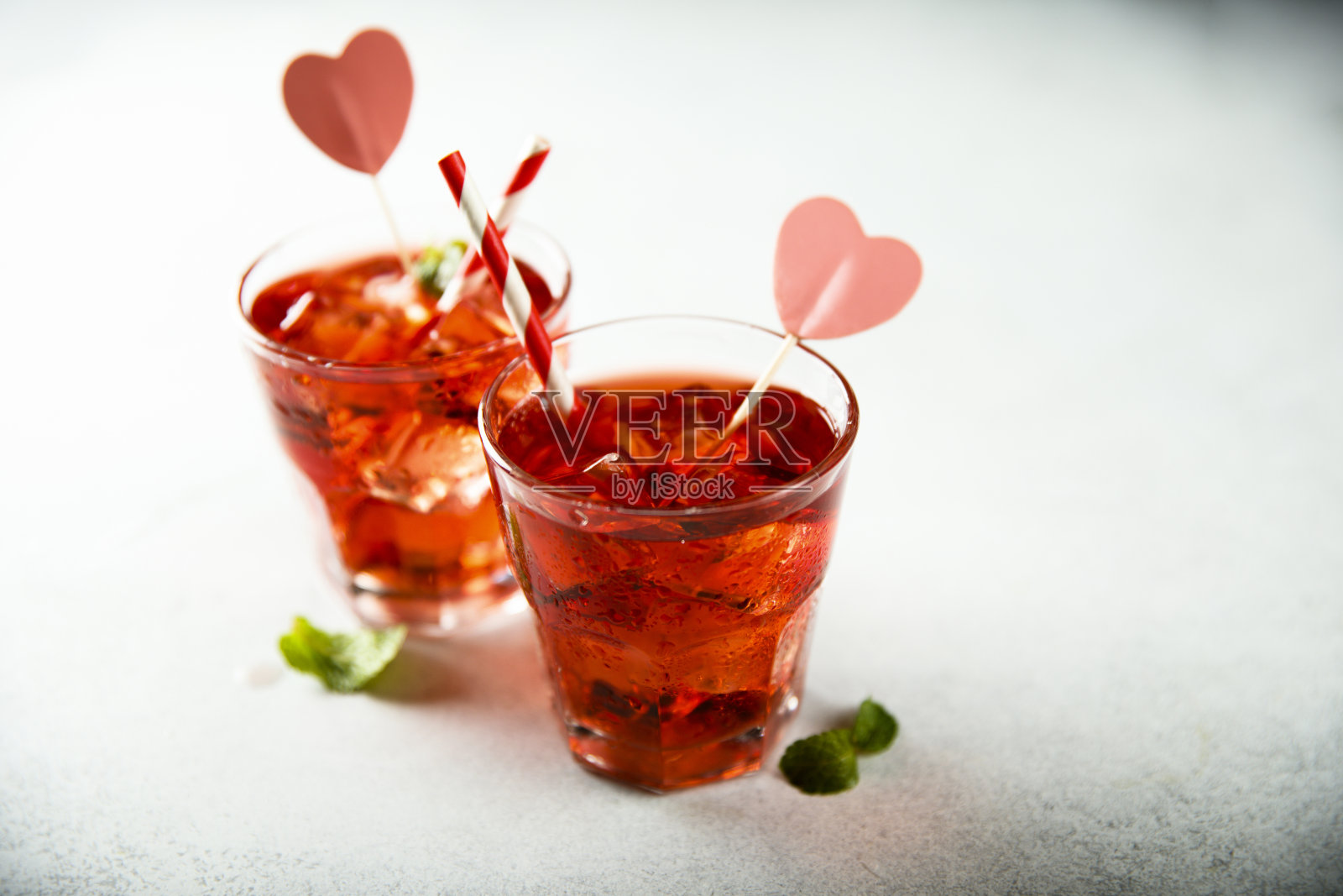 草莓柠檬水照片摄影图片