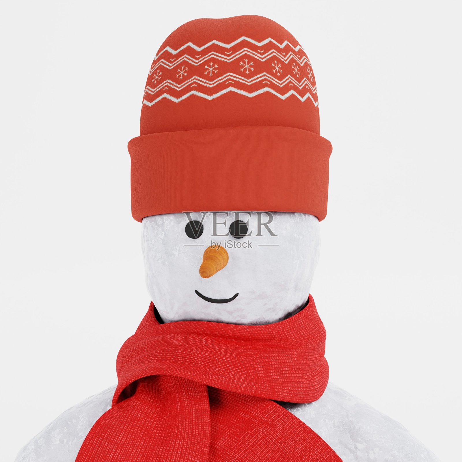 雪人的现实3D渲染照片摄影图片