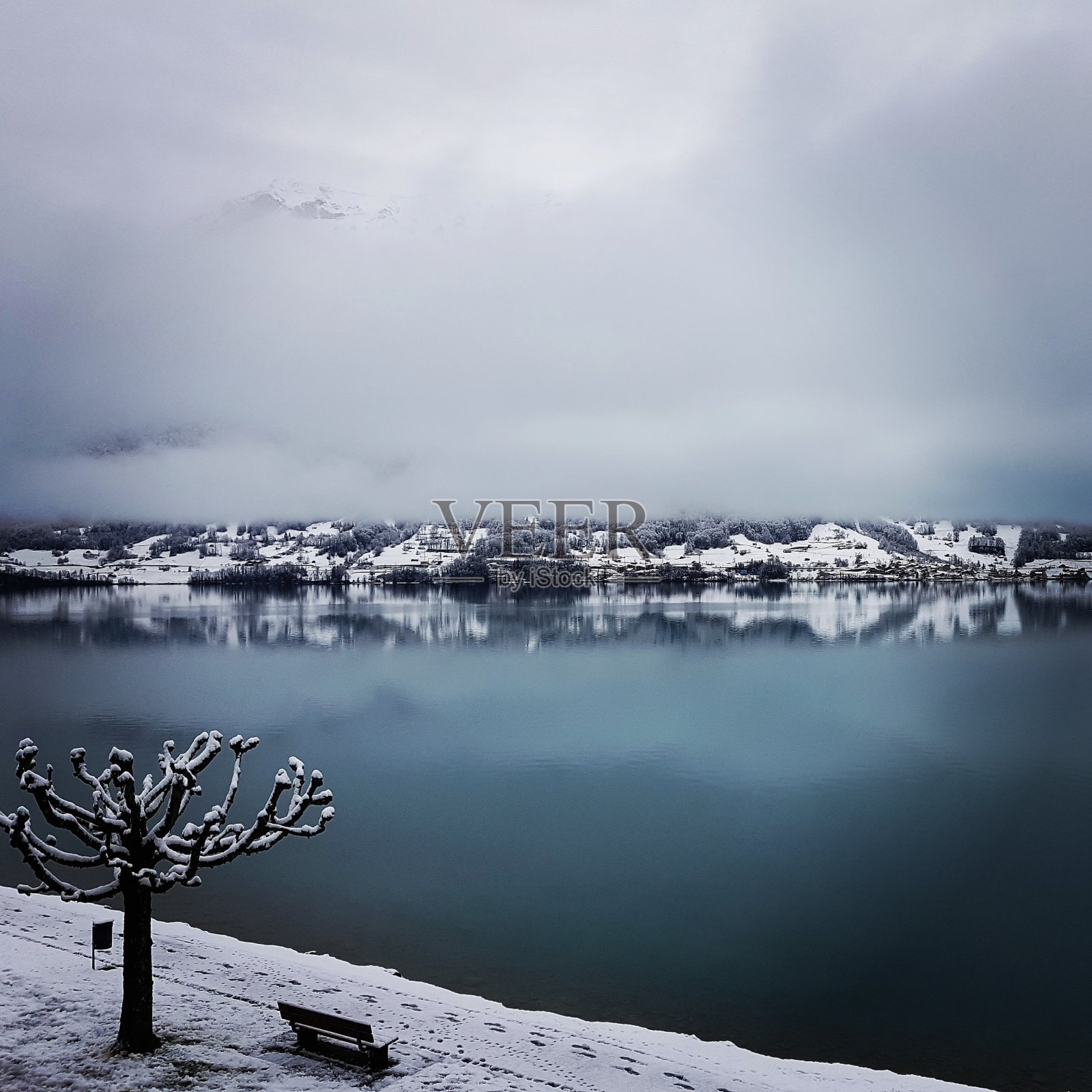 冬天Iseltwald照片摄影图片