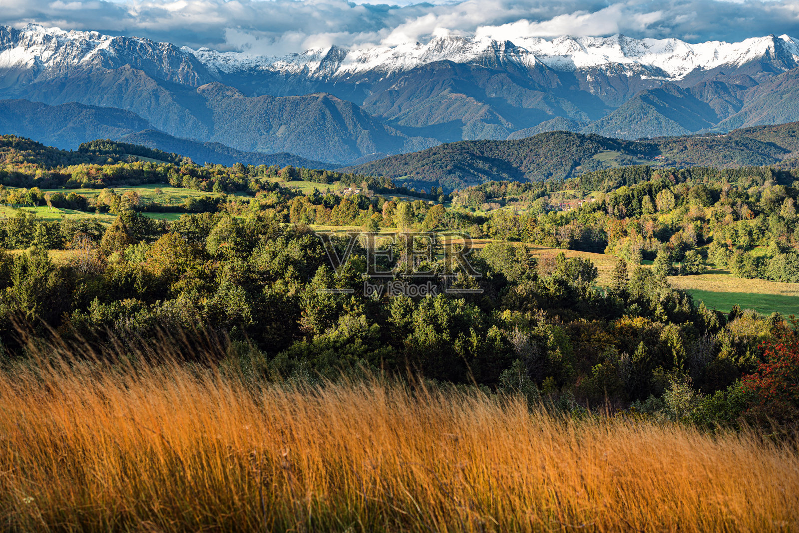 秋天在Primorska,卡宁,朱利安阿尔卑斯,斯洛文尼亚高原,欧洲照片摄影图片