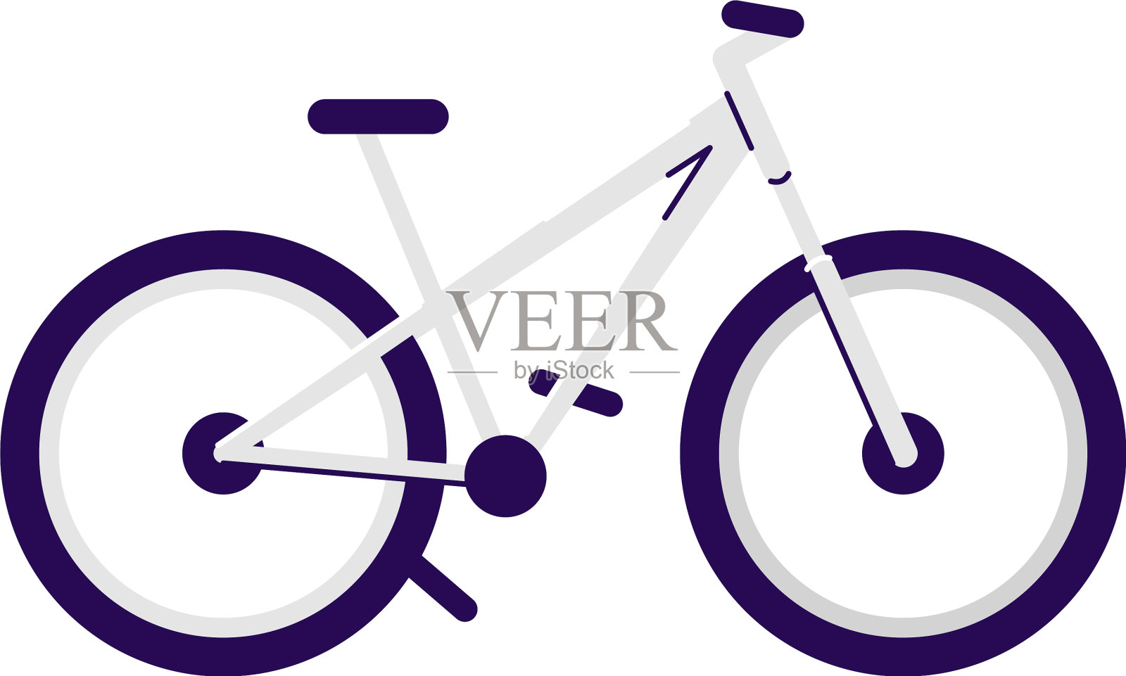 山地自行车半平坦RGB颜色设计元素图片