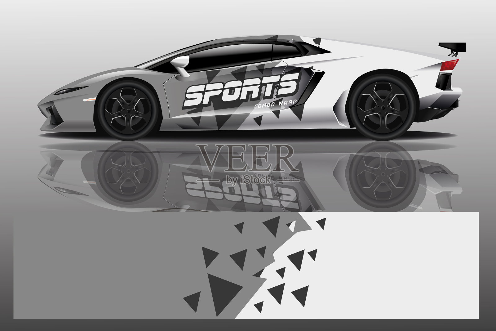 汽车贴花包装设计插画图片素材