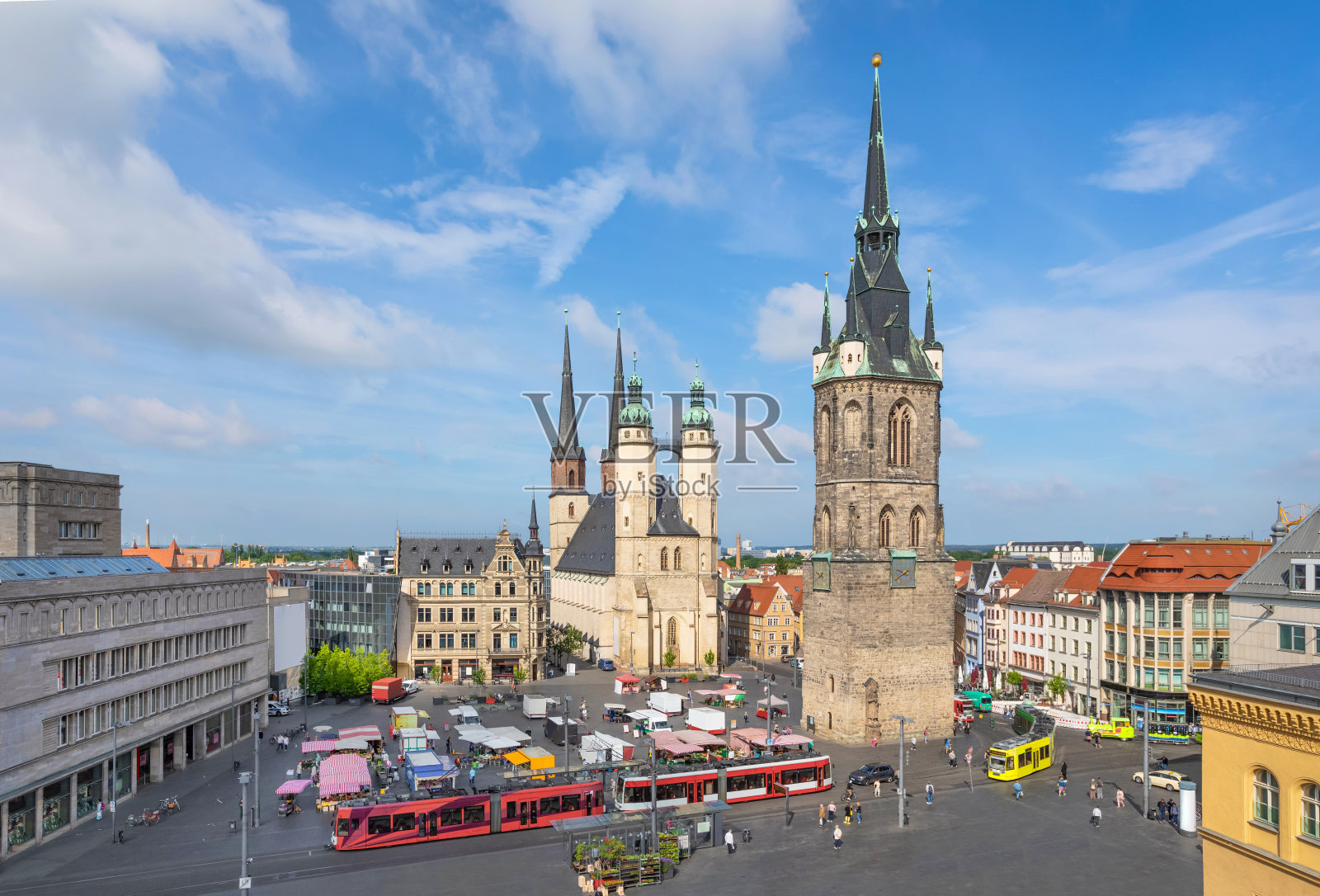 市场广场在Halle (Saale),德国照片摄影图片