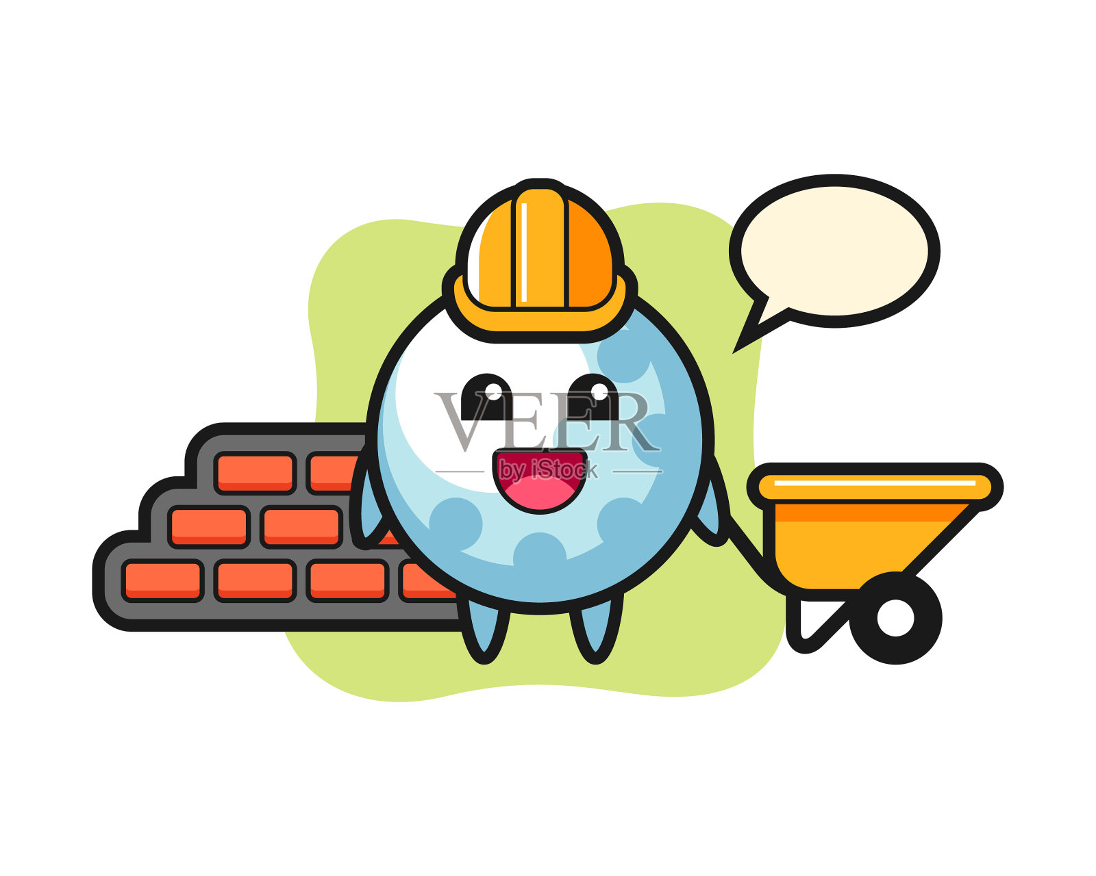 高尔夫卡通作为一个建设者插画图片素材