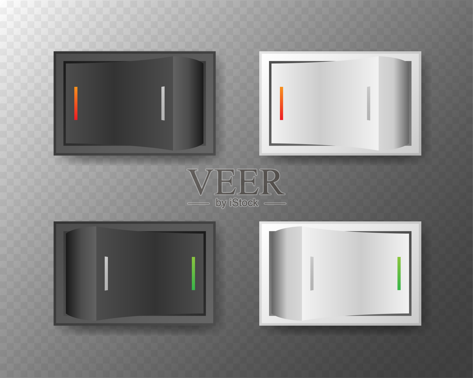 开关,适合任何用途的伟大设计。Web图标集。现实的矢量插图。插画图片素材