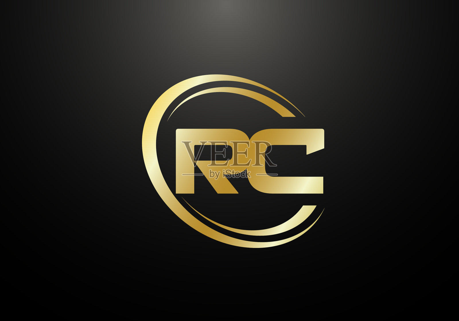 首字母r c标志设计模板插画图片素材