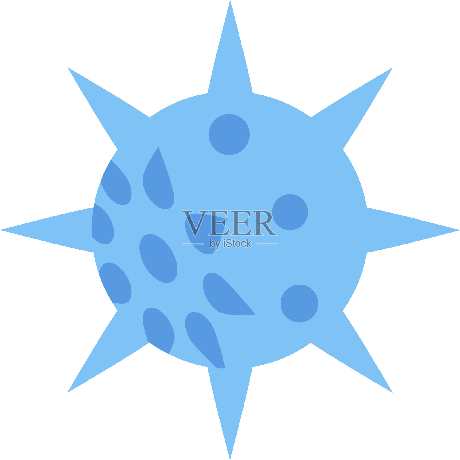 病毒水痘图标等距样式插画图片素材