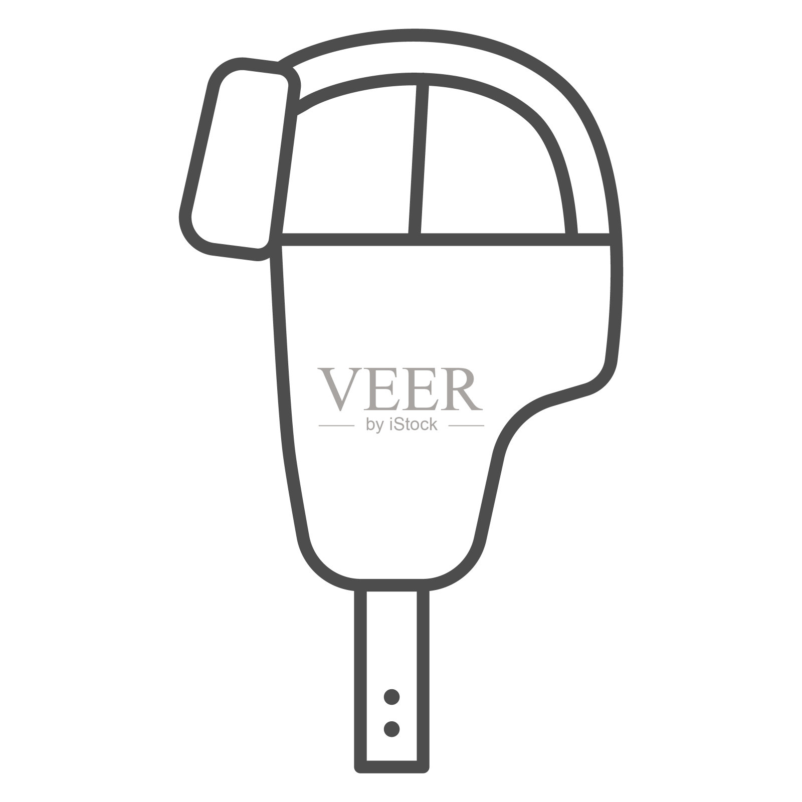 帽子与耳朵皮瓣细线图标,冬季服装概念,男子帽子标志上的白色背景,耳朵皮瓣冬季帽子图标在轮廓风格的移动概念和网页设计。矢量图形。插画图片素材