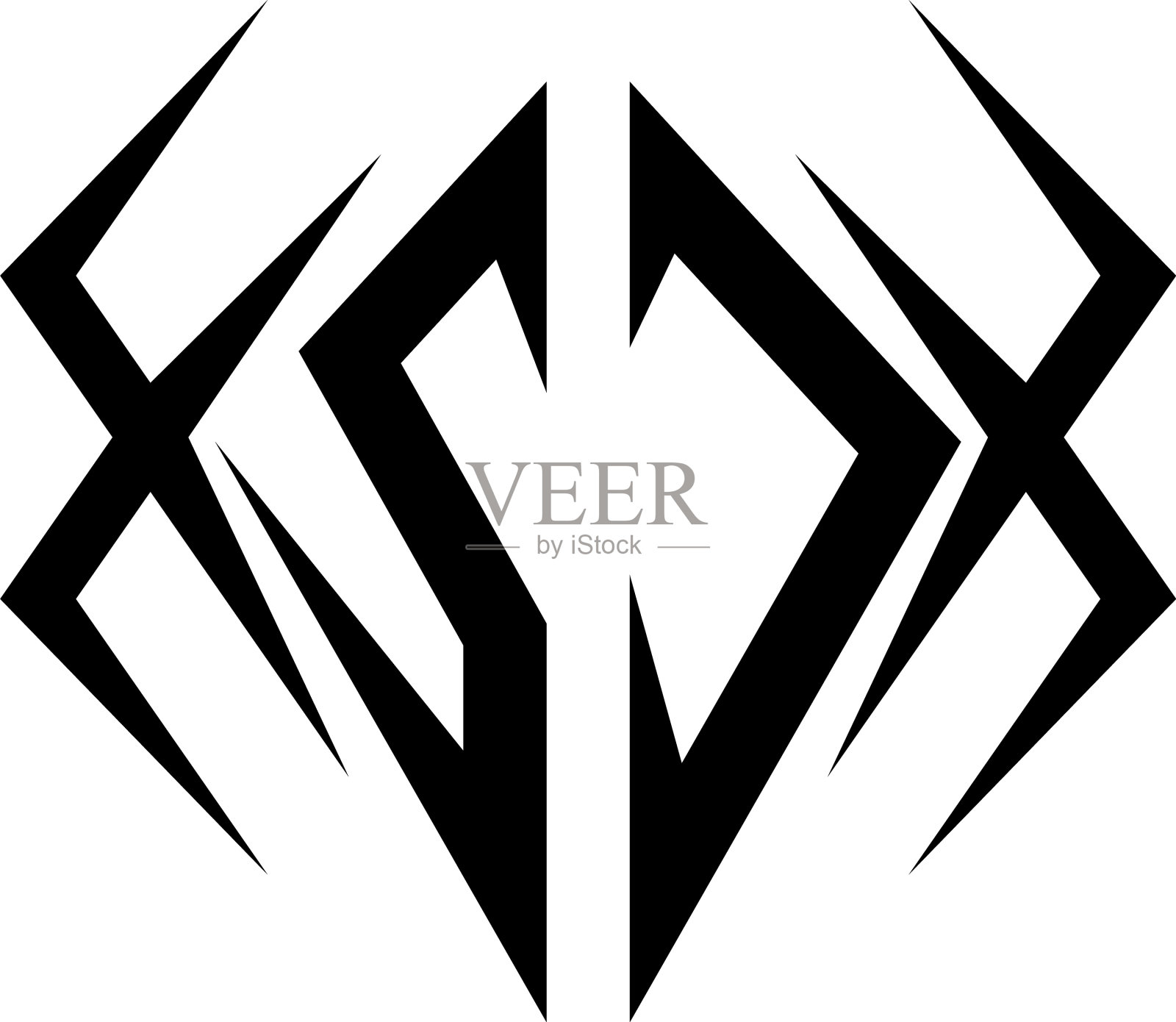 初始sc标志设计与酷风格的标志插画图片素材