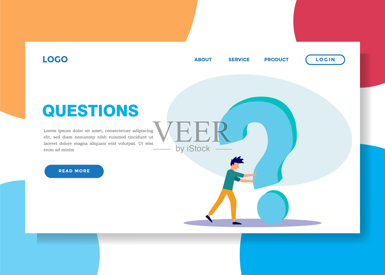 一个概念常被问到的问题插画图片素材