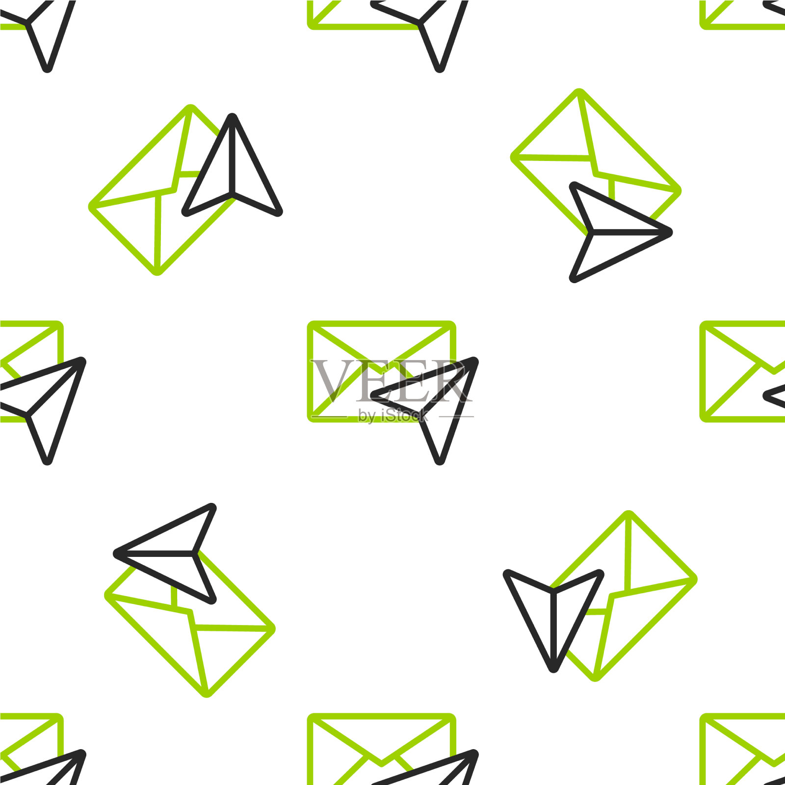 线包络图标隔离无缝图案上插画图片素材