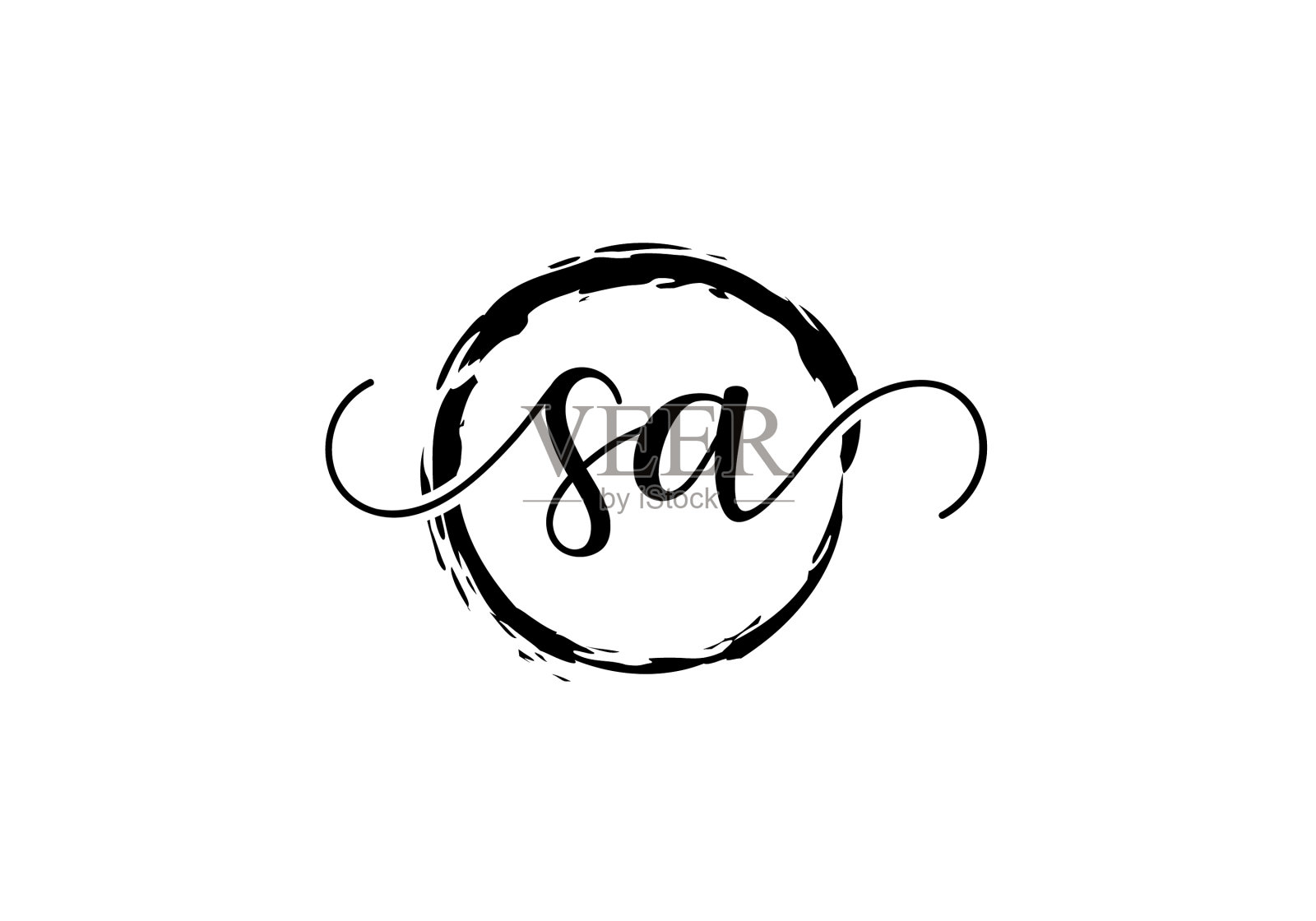 首字母是标志设计模板插画图片素材