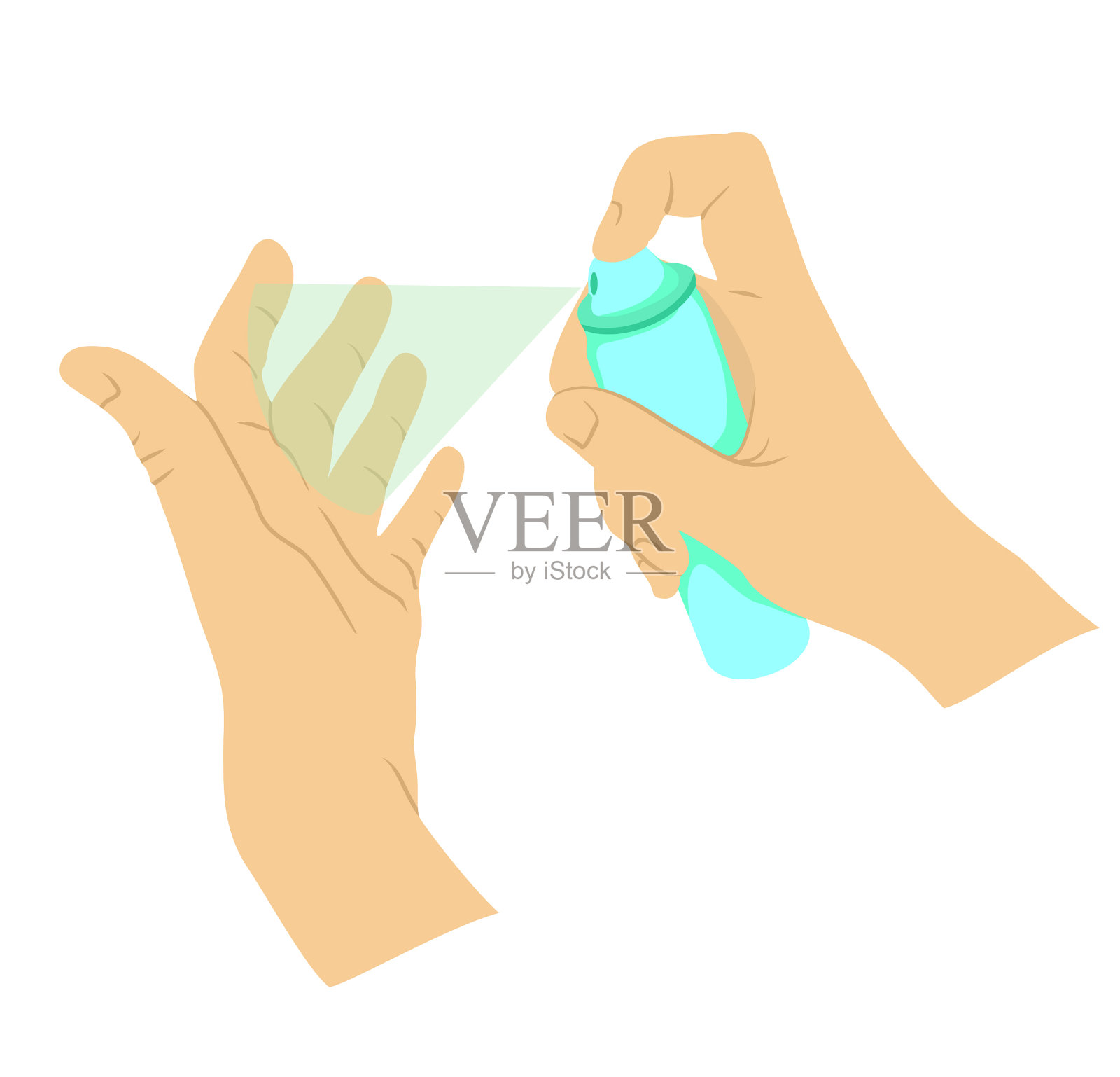 手消毒个人防护用品插画图片素材