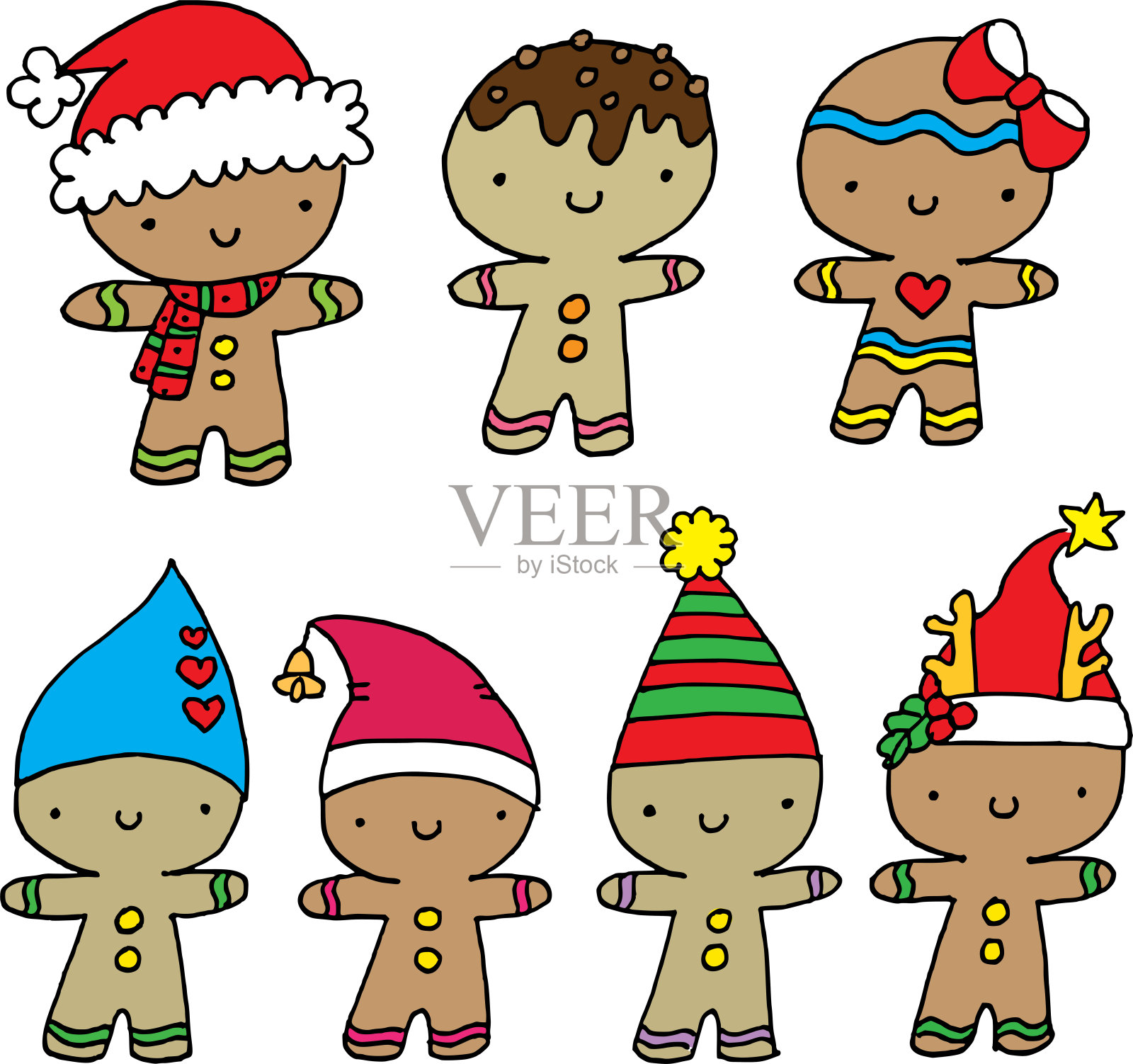 矢量结婚圣诞节边界背景插画图片素材