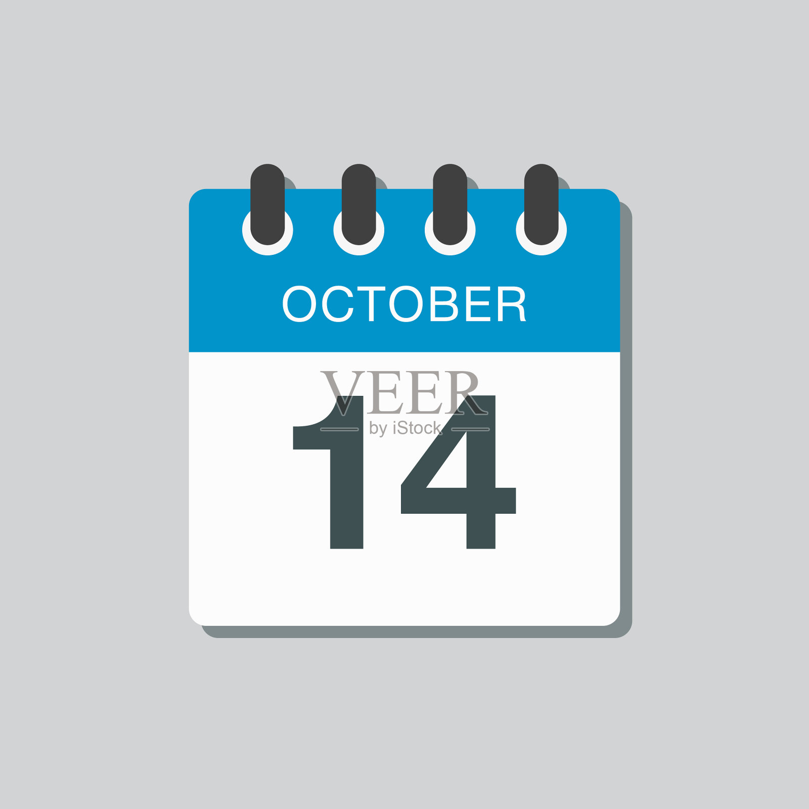 日历图标日10月14日模板图标日期插画图片素材