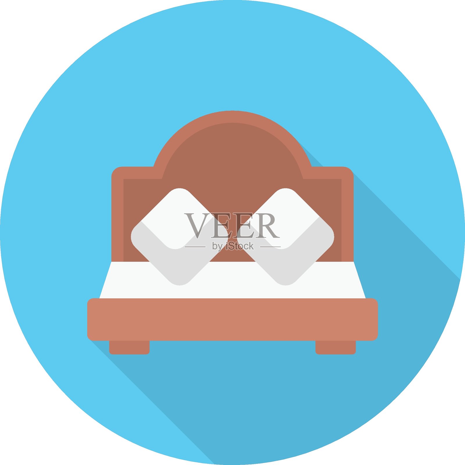 床上插画图片素材