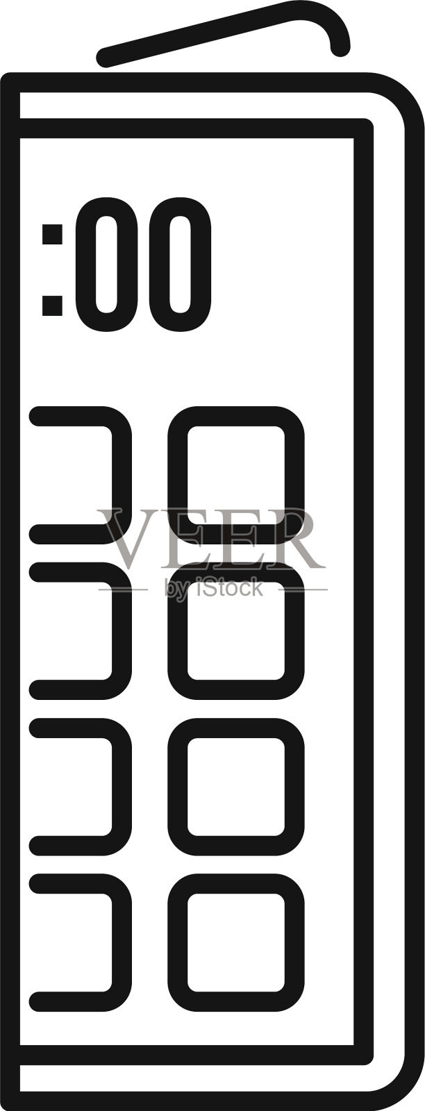 可折叠的智能手机图标轮廓风格设计元素图片