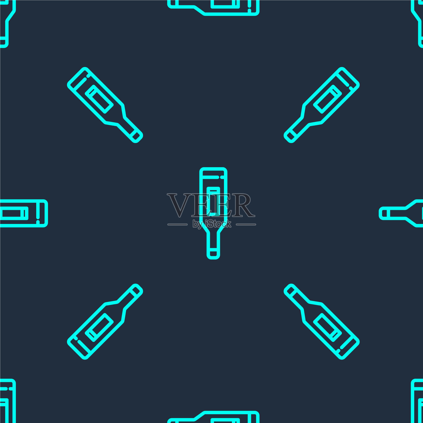 医用绿线数字体温计插画图片素材