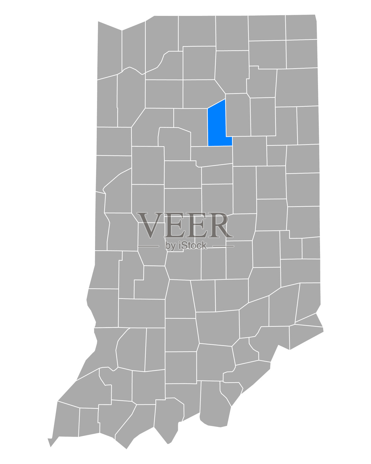 绘制印第安纳州迈阿密的地图插画图片素材