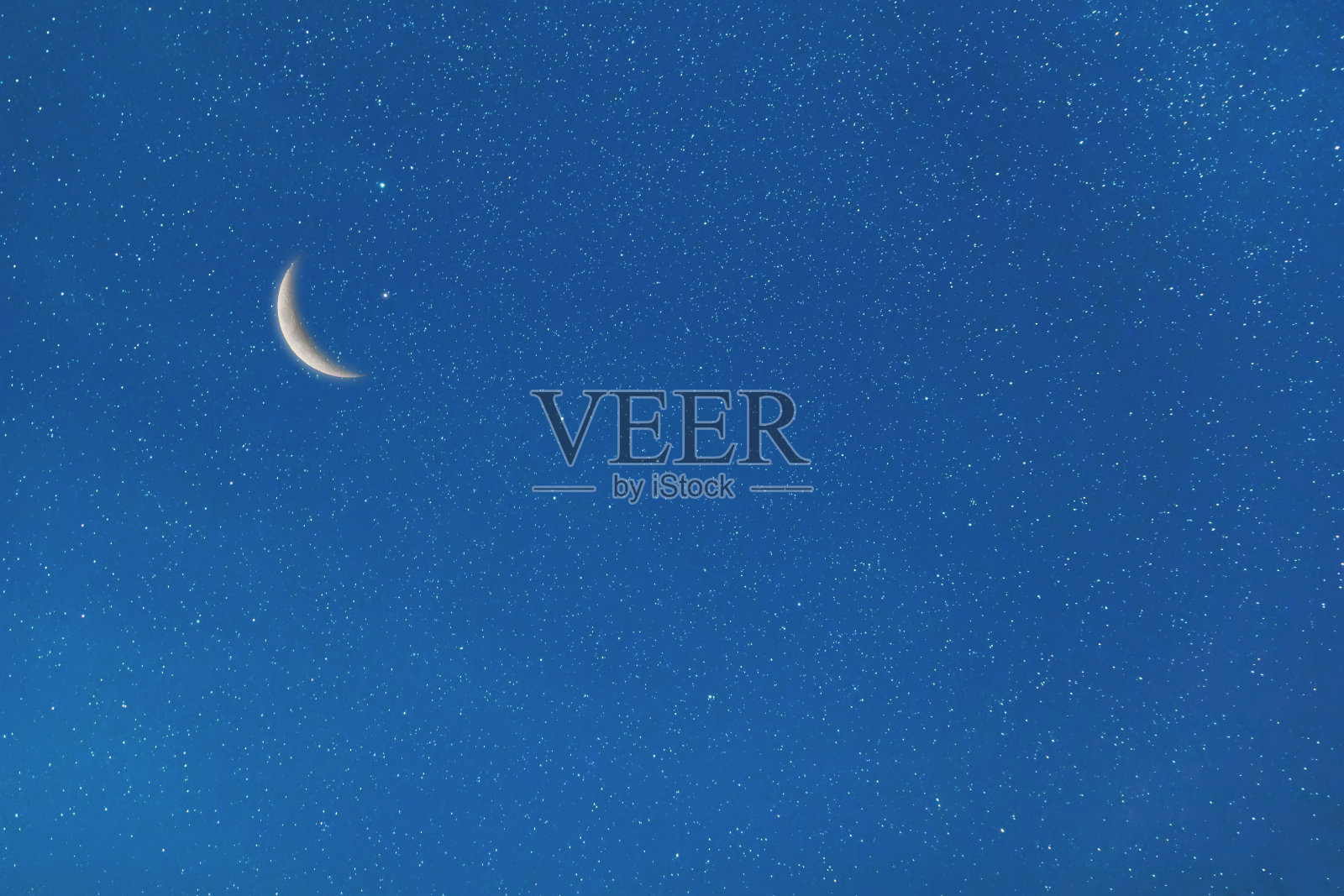 夜空和月亮,星星,斋月卡里姆庆典照片摄影图片