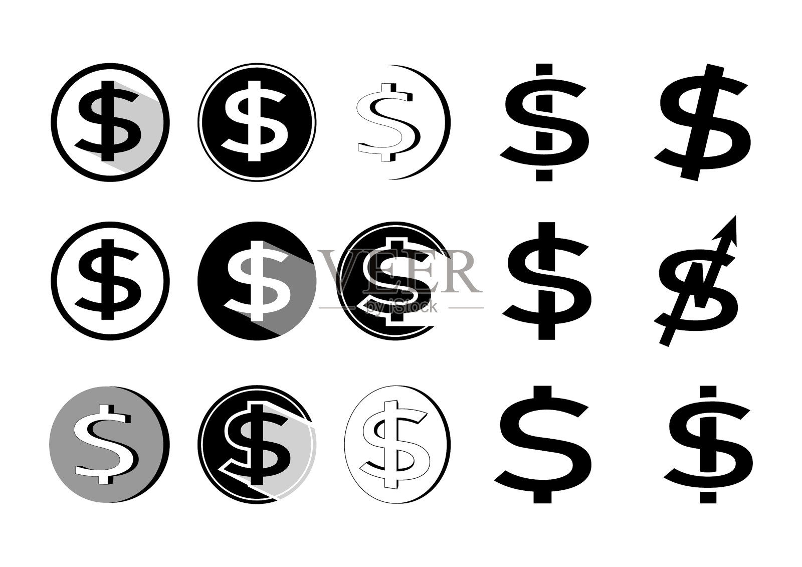 美元的图标图标素材