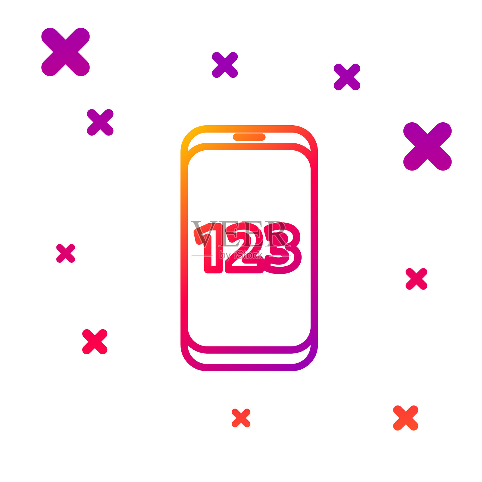 彩色线书与文字数学图标图标素材