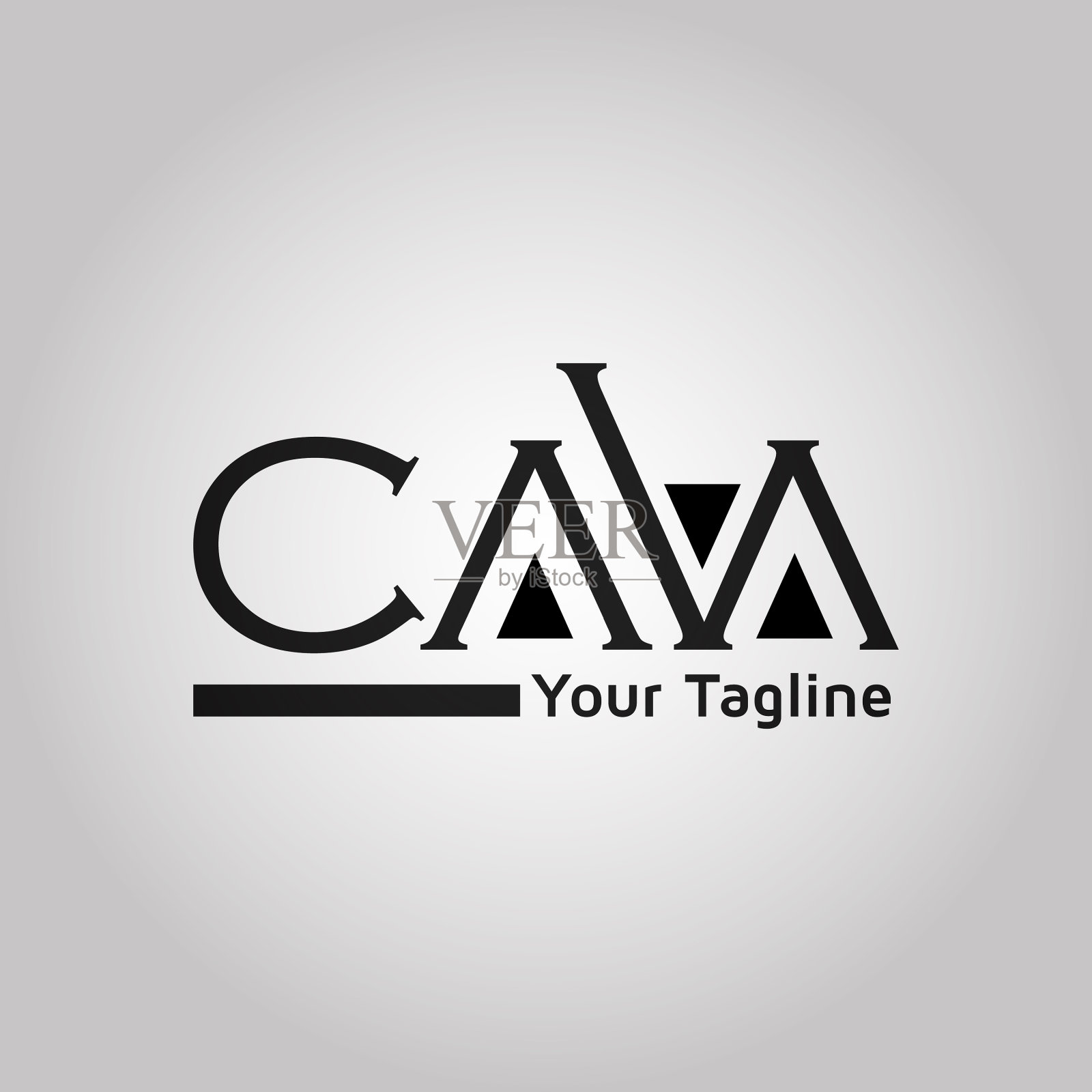 文字卡瓦标志设计模板插画图片素材