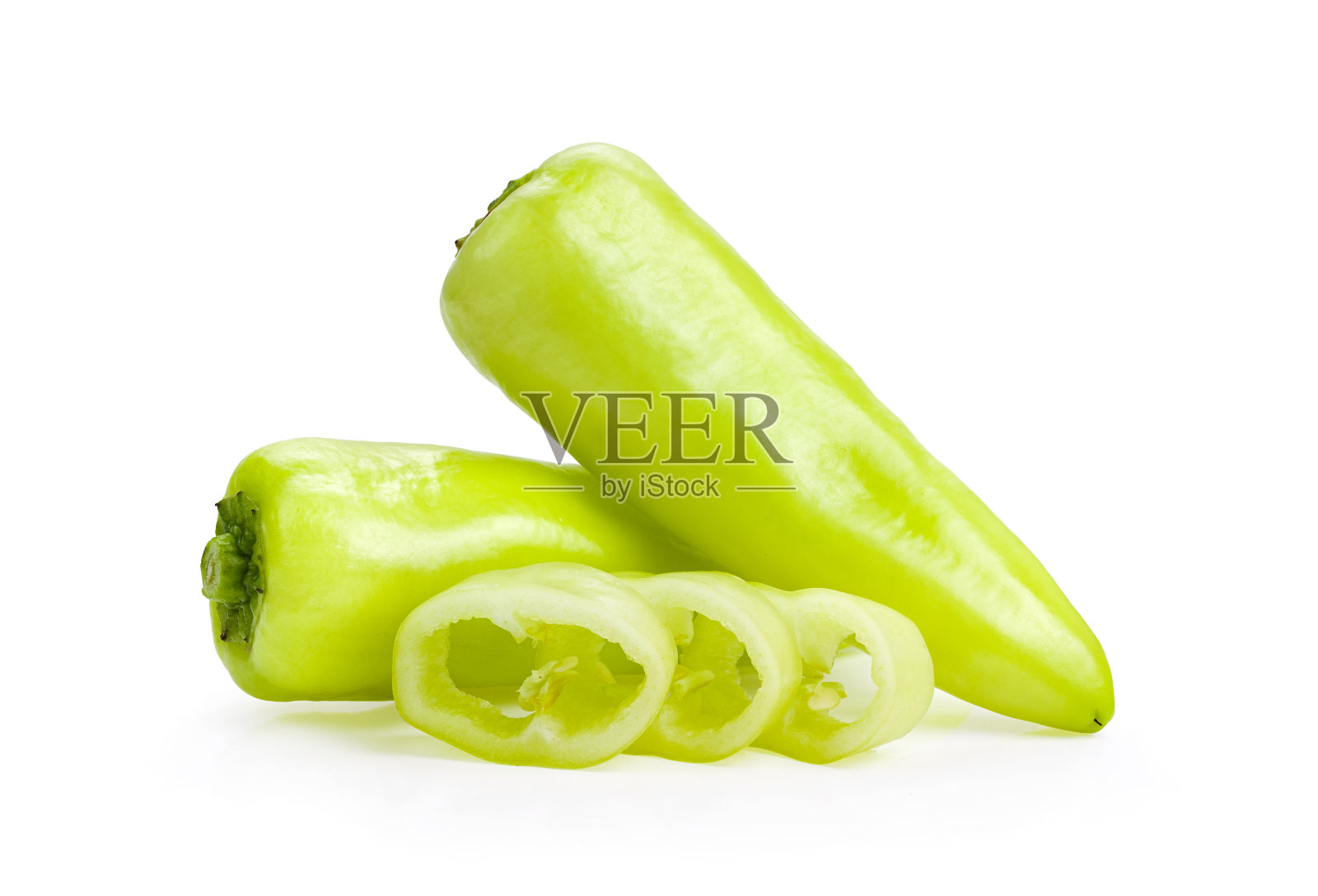 青椒孤立在白色上照片摄影图片