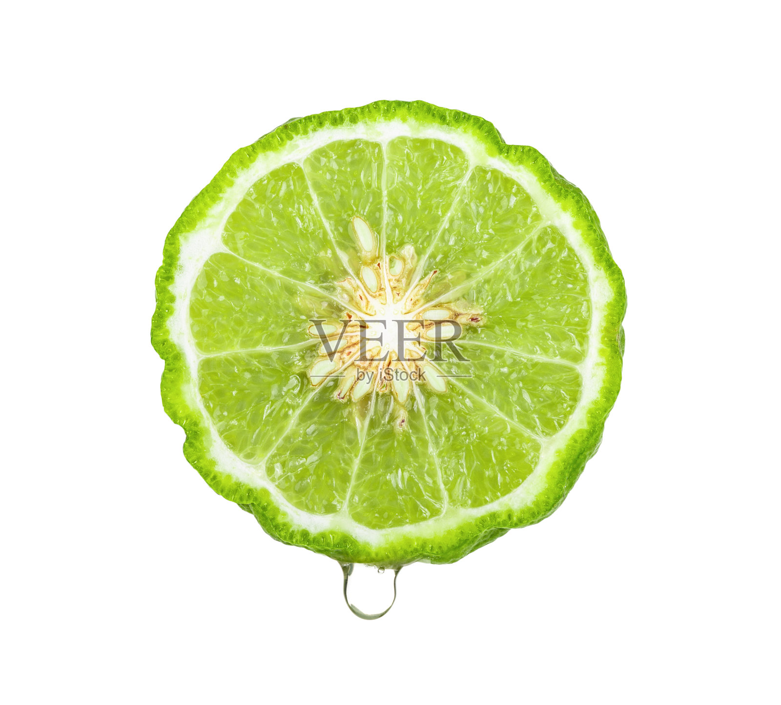 佛手柑或柠檬汁滴在白色背景上照片摄影图片