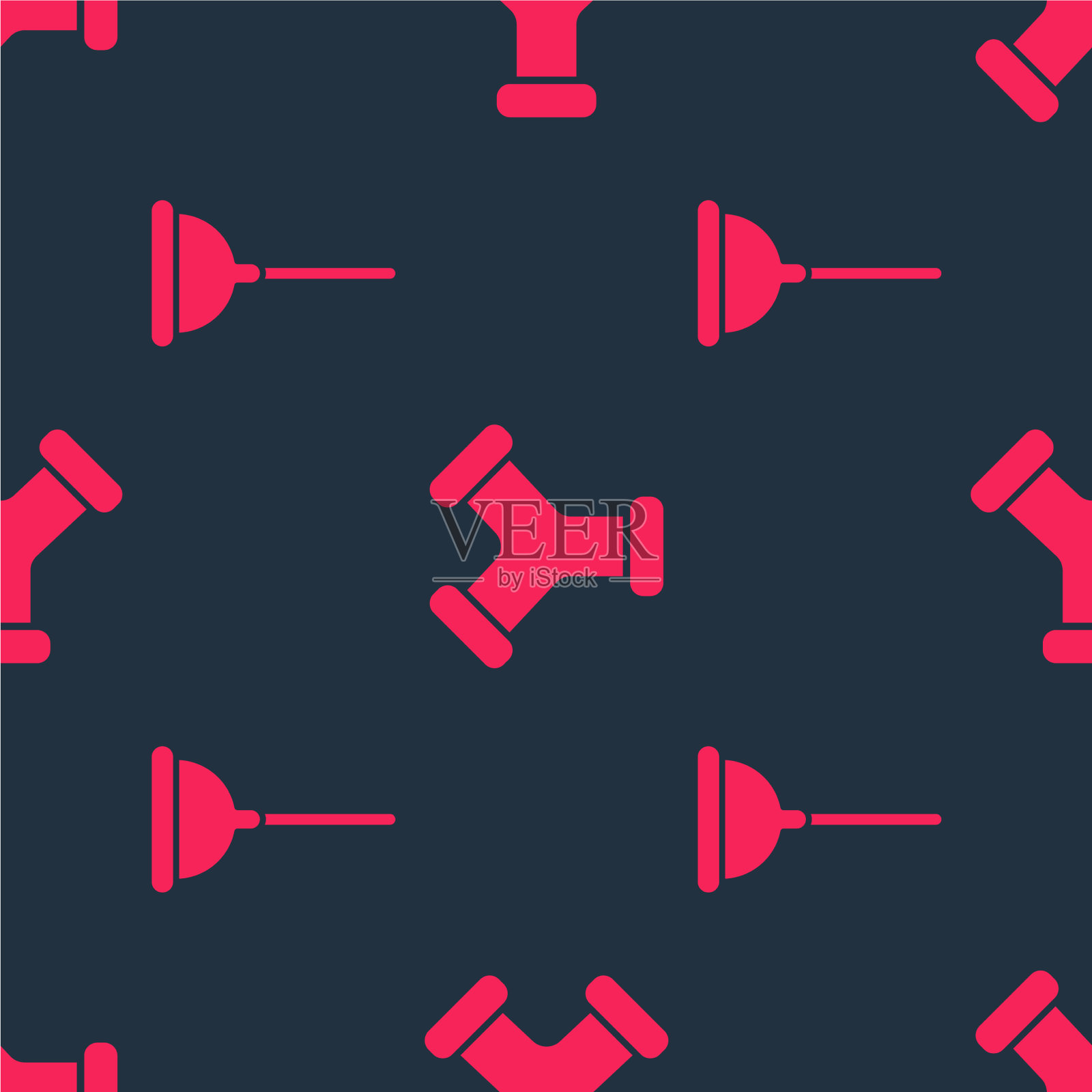 装上橡胶柱塞和工业金属管图标素材