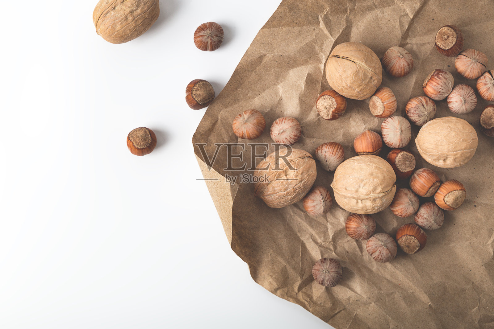 榛子俯视图照片摄影图片