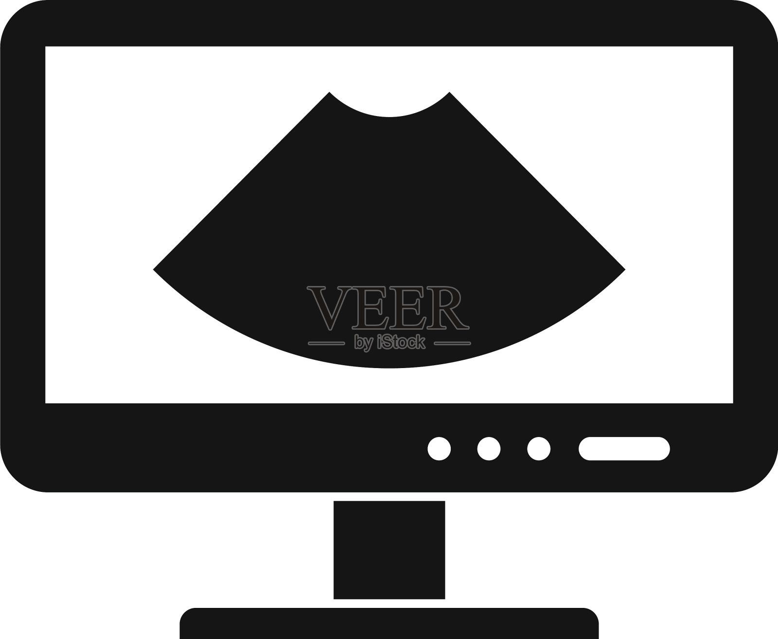 超声波监视器图标样式简单图标素材