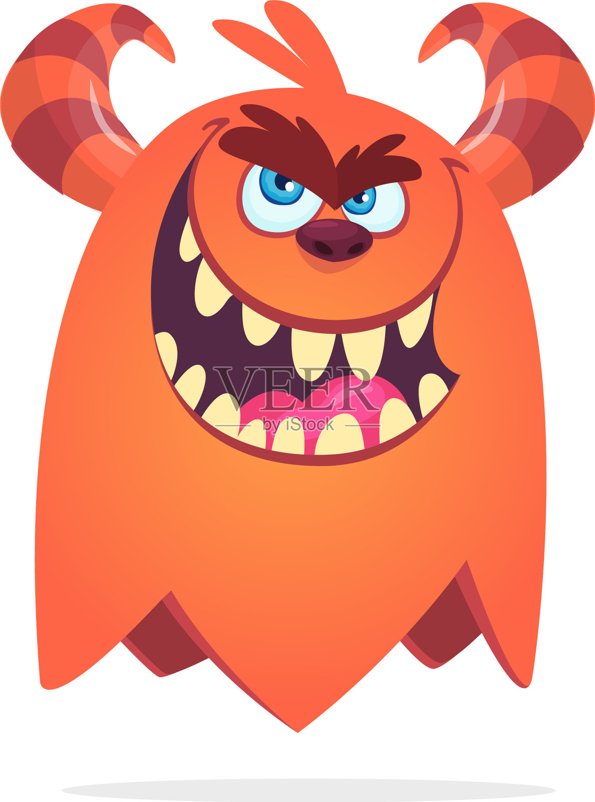 愤怒的卡通怪物设计元素图片