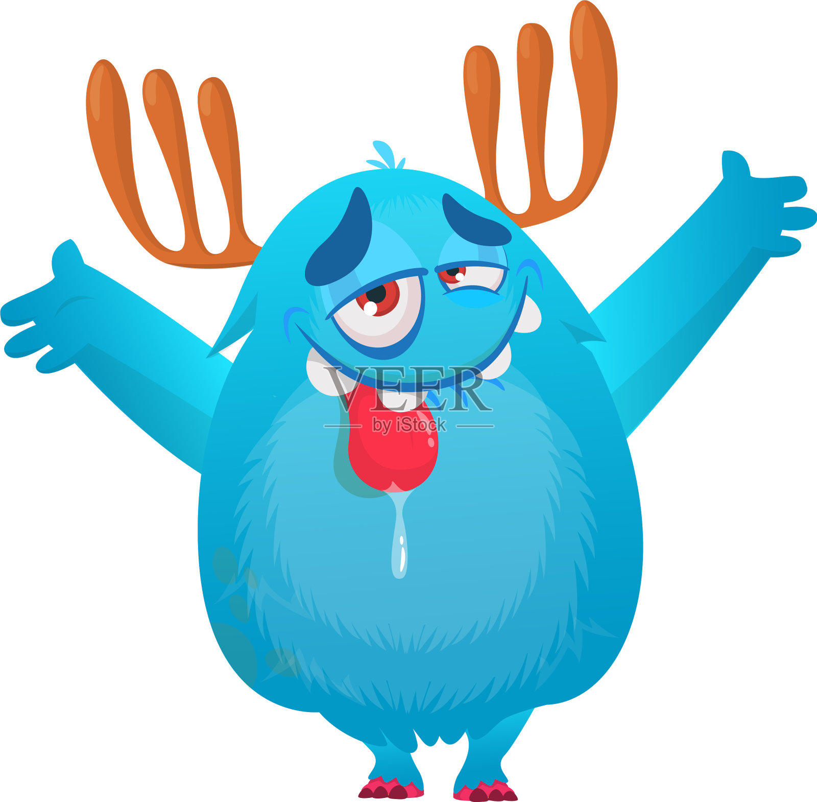 搞笑卡通怪兽怪兽设计元素图片