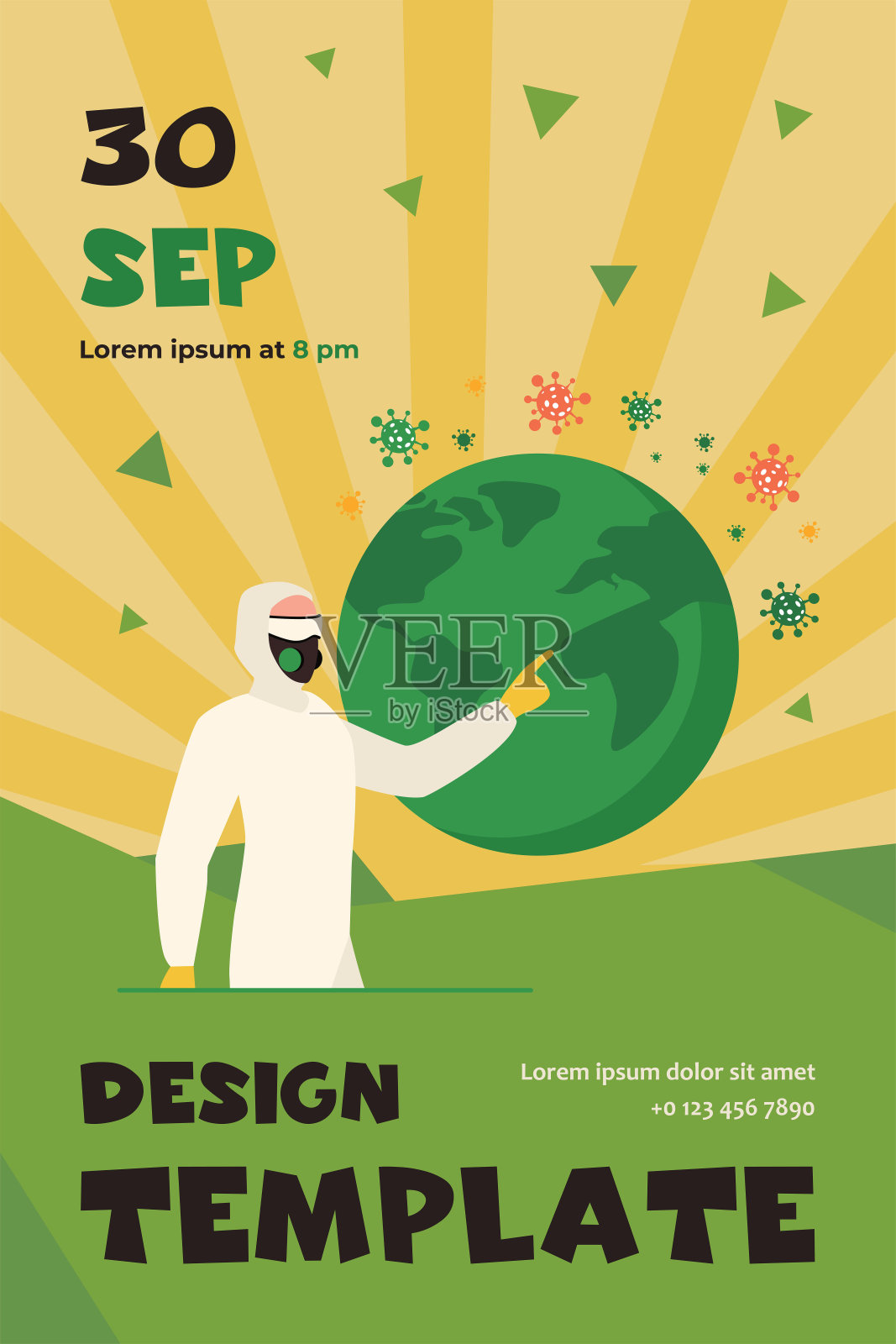 传播冠状病毒的人插画图片素材