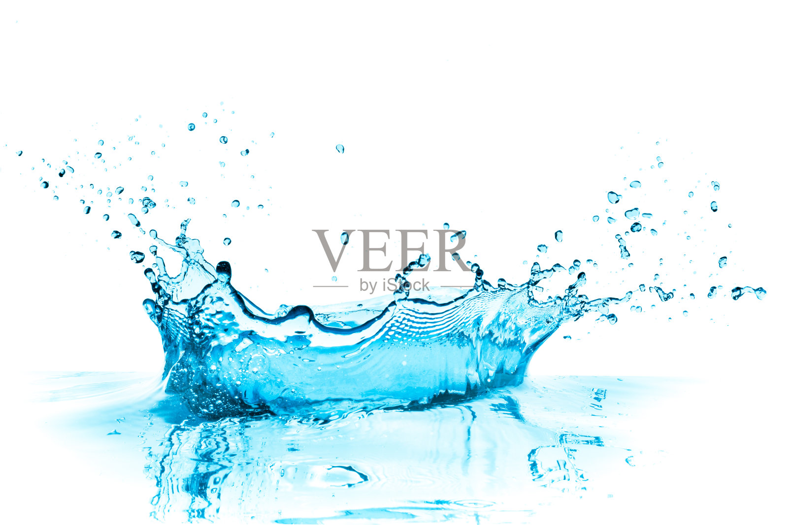 蓝绿色的水溅照片摄影图片