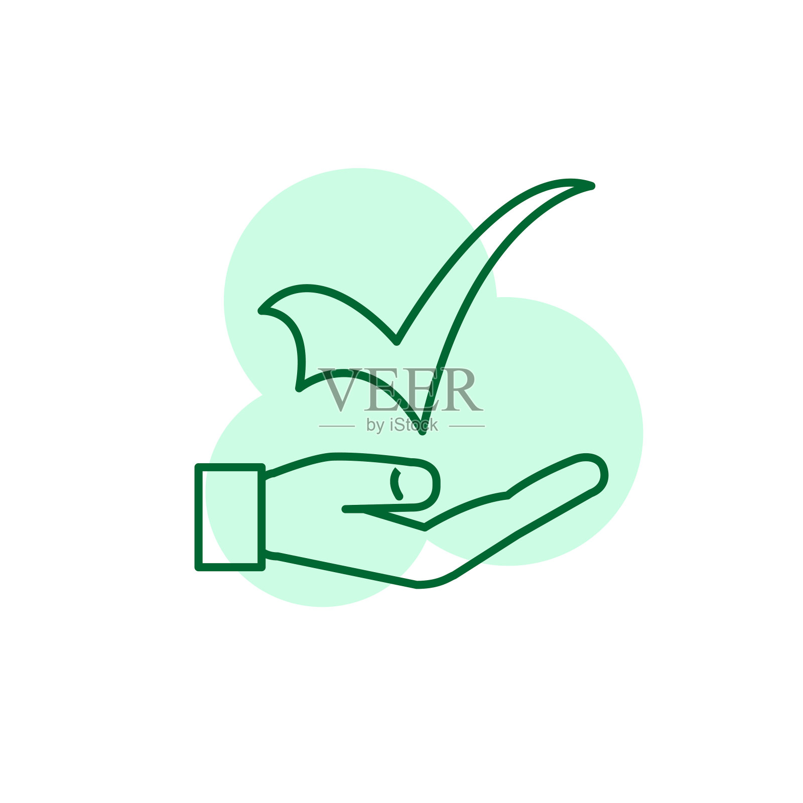 手势认可图标插画图片素材