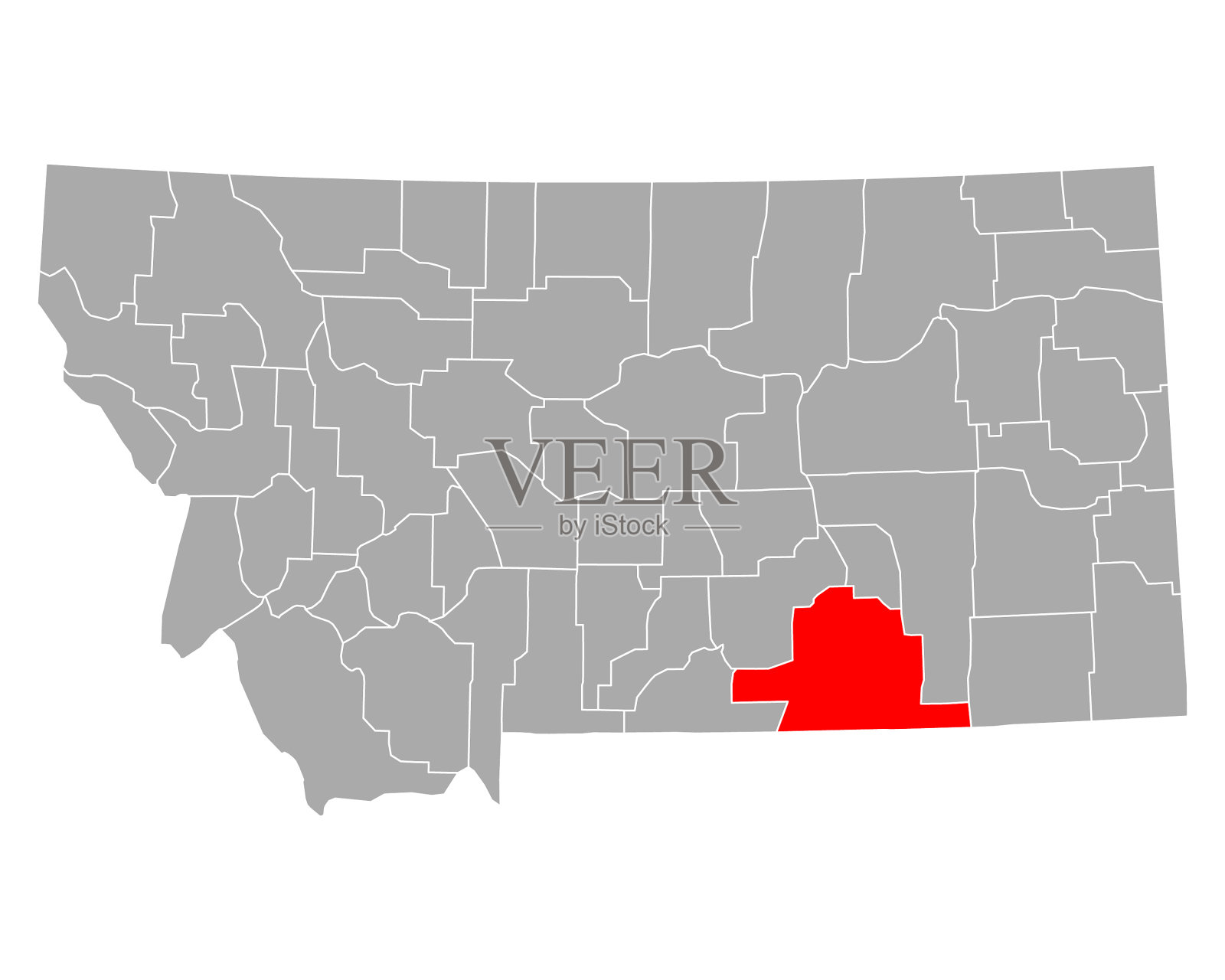 绘制蒙大拿州的大角插画图片素材