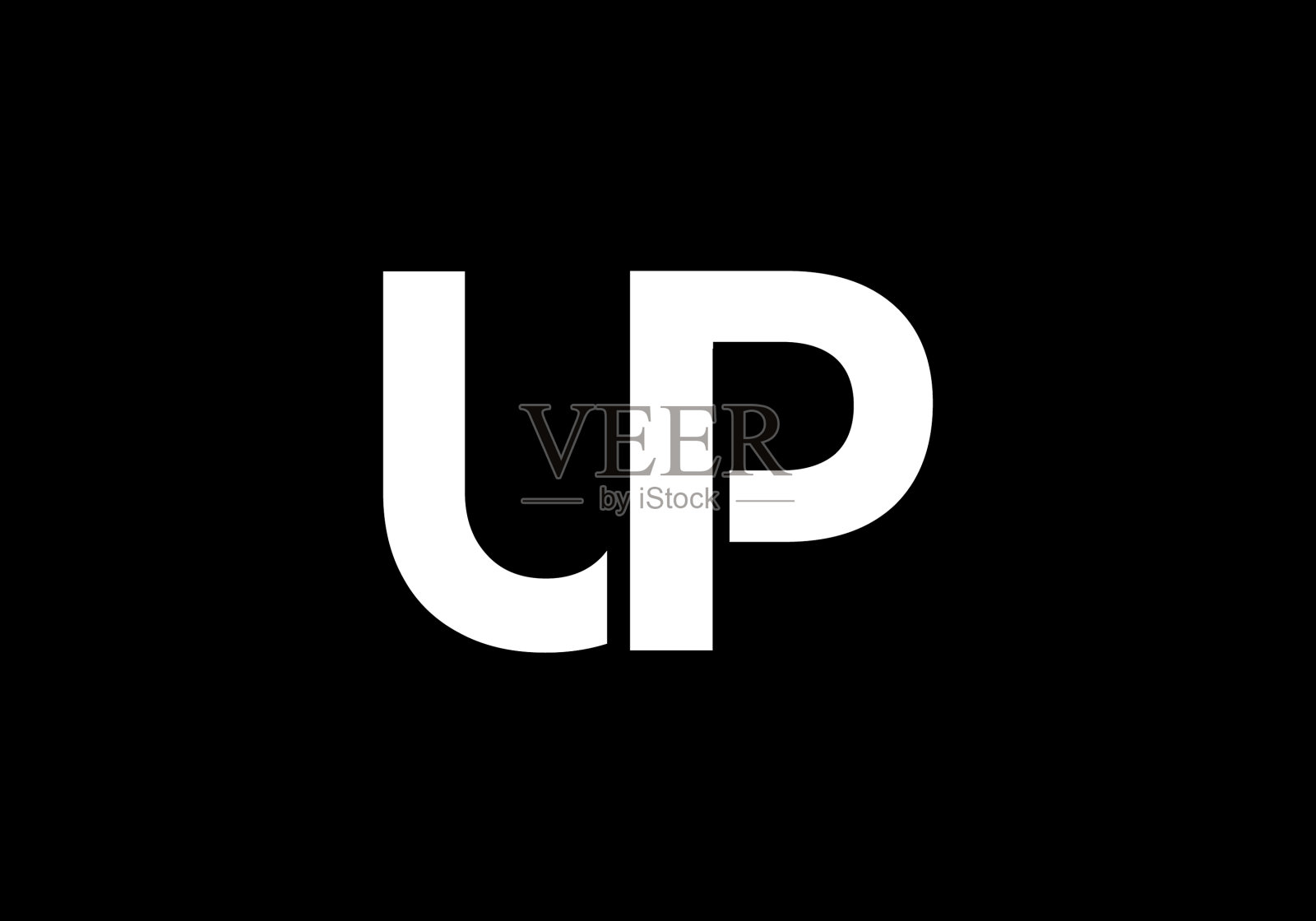 首字母u p标志设计模板插画图片素材