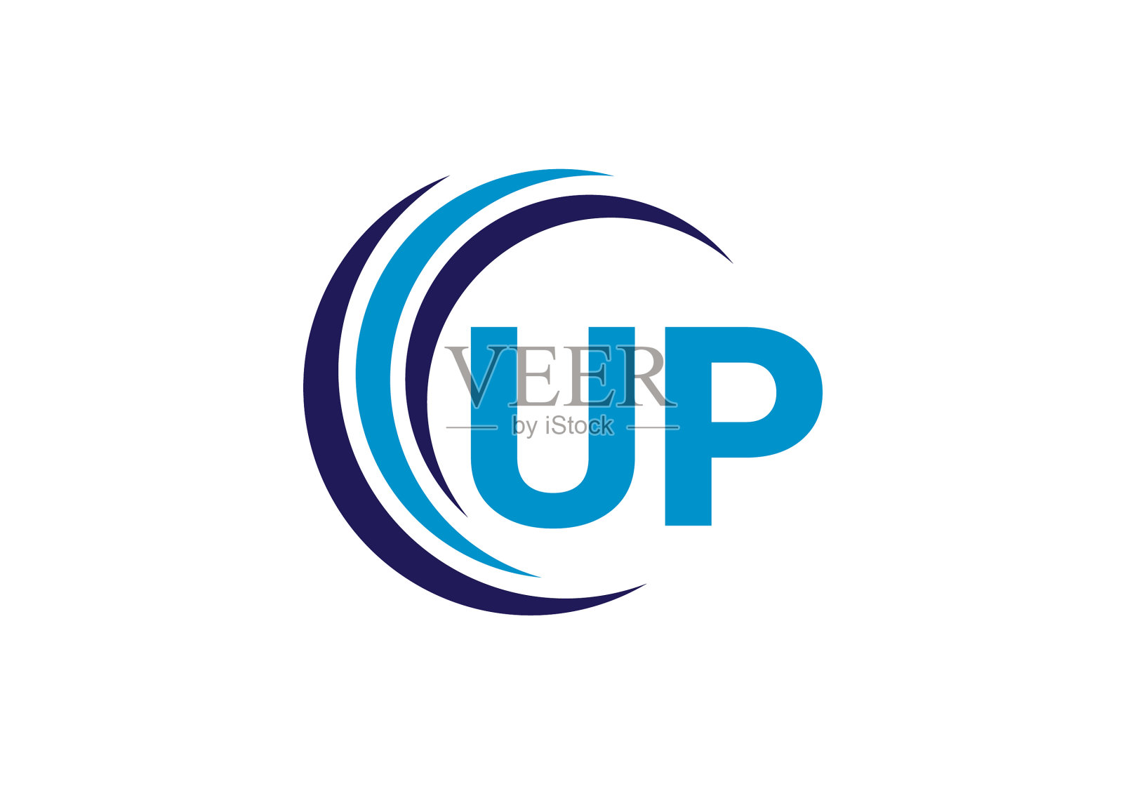 首字母u p标志设计模板插画图片素材