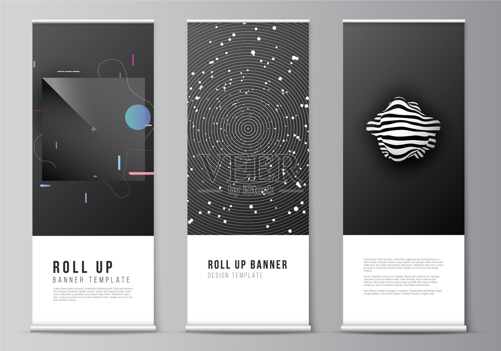 布局卷模型设计模板插画图片素材