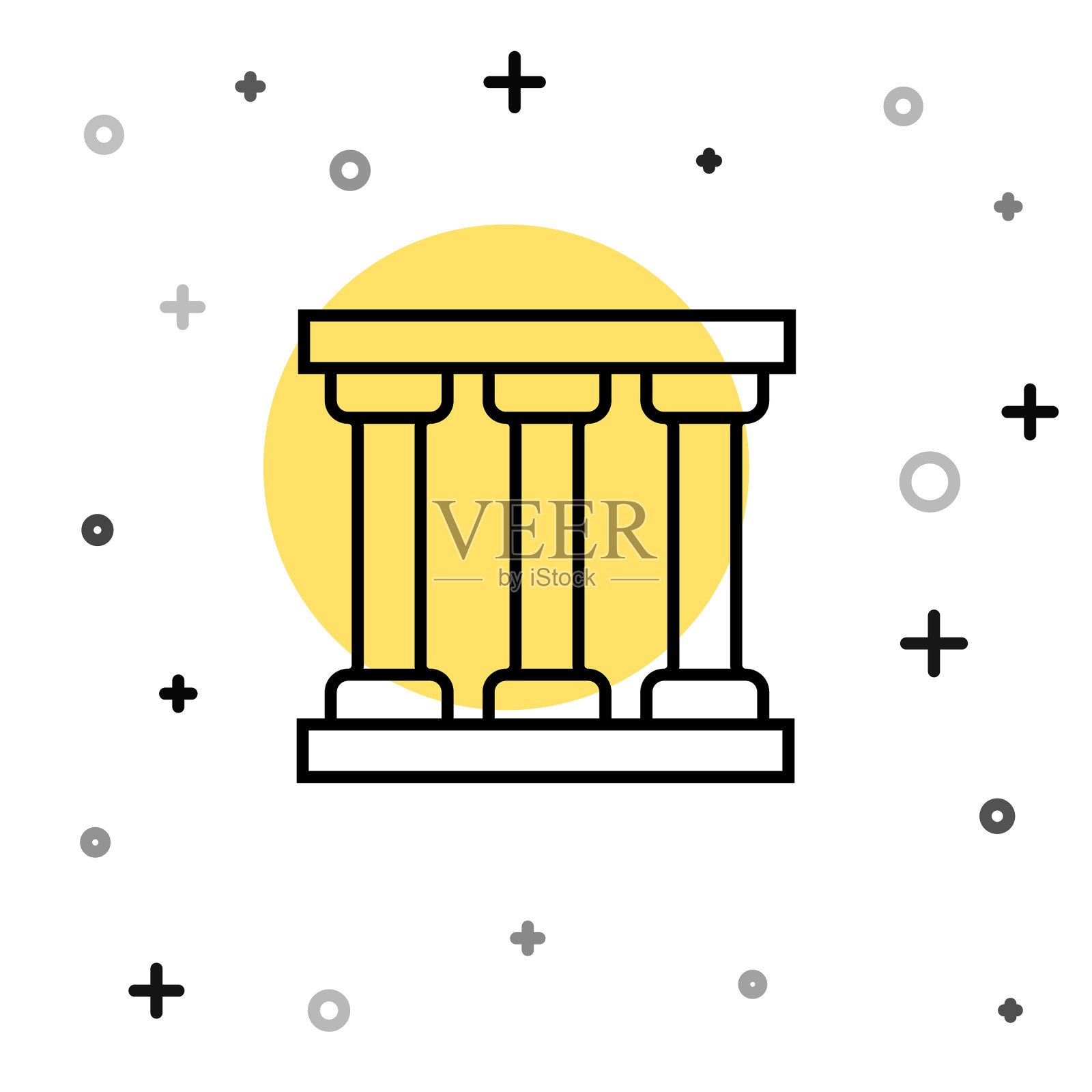 黑线监狱窗口图标隔离在白色插画图片素材