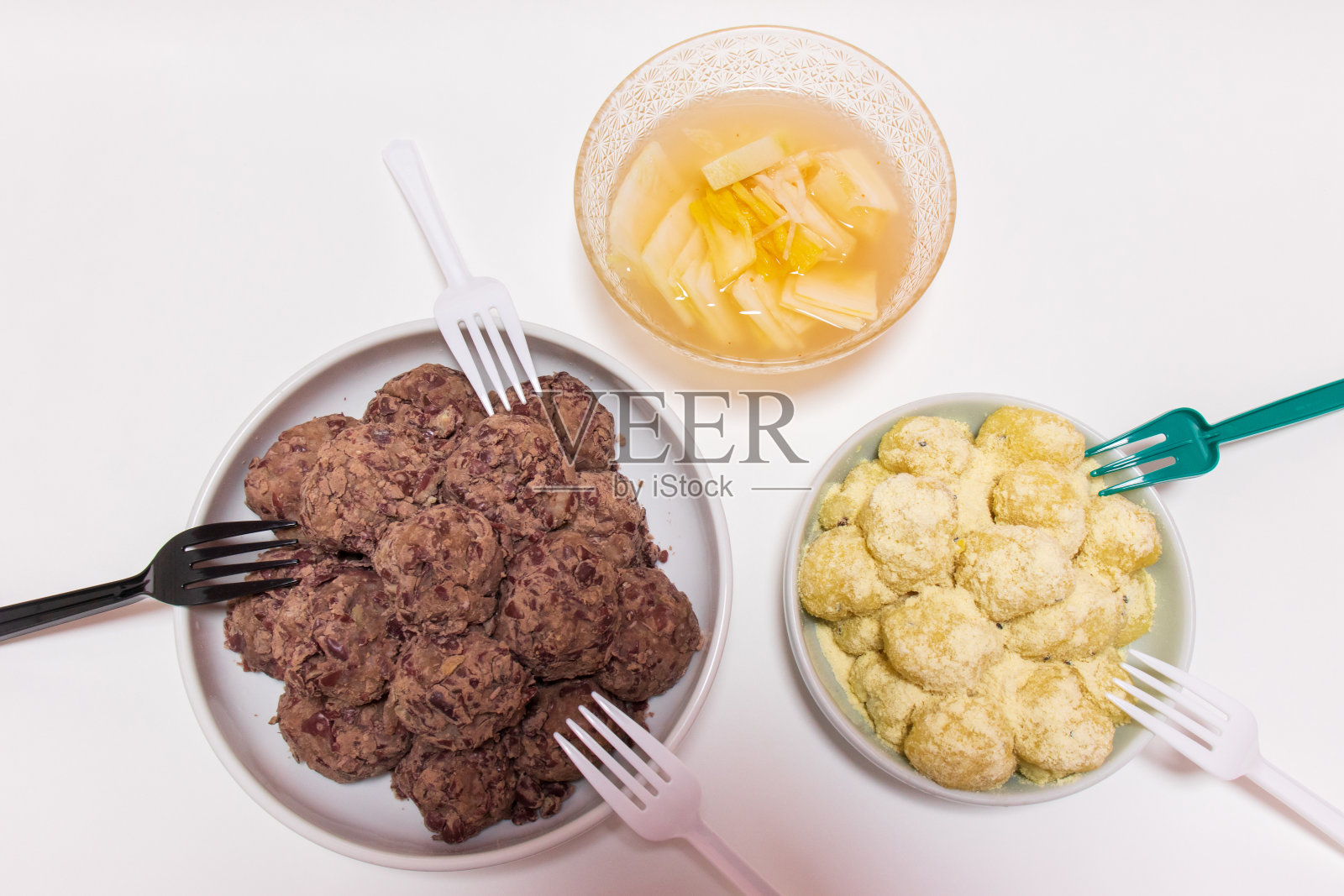 甜点,韩国传统年糕照片摄影图片