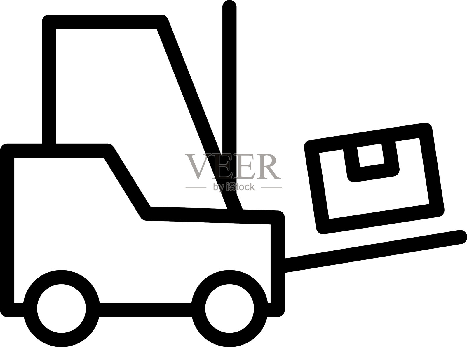 叉车行图标插画图片素材